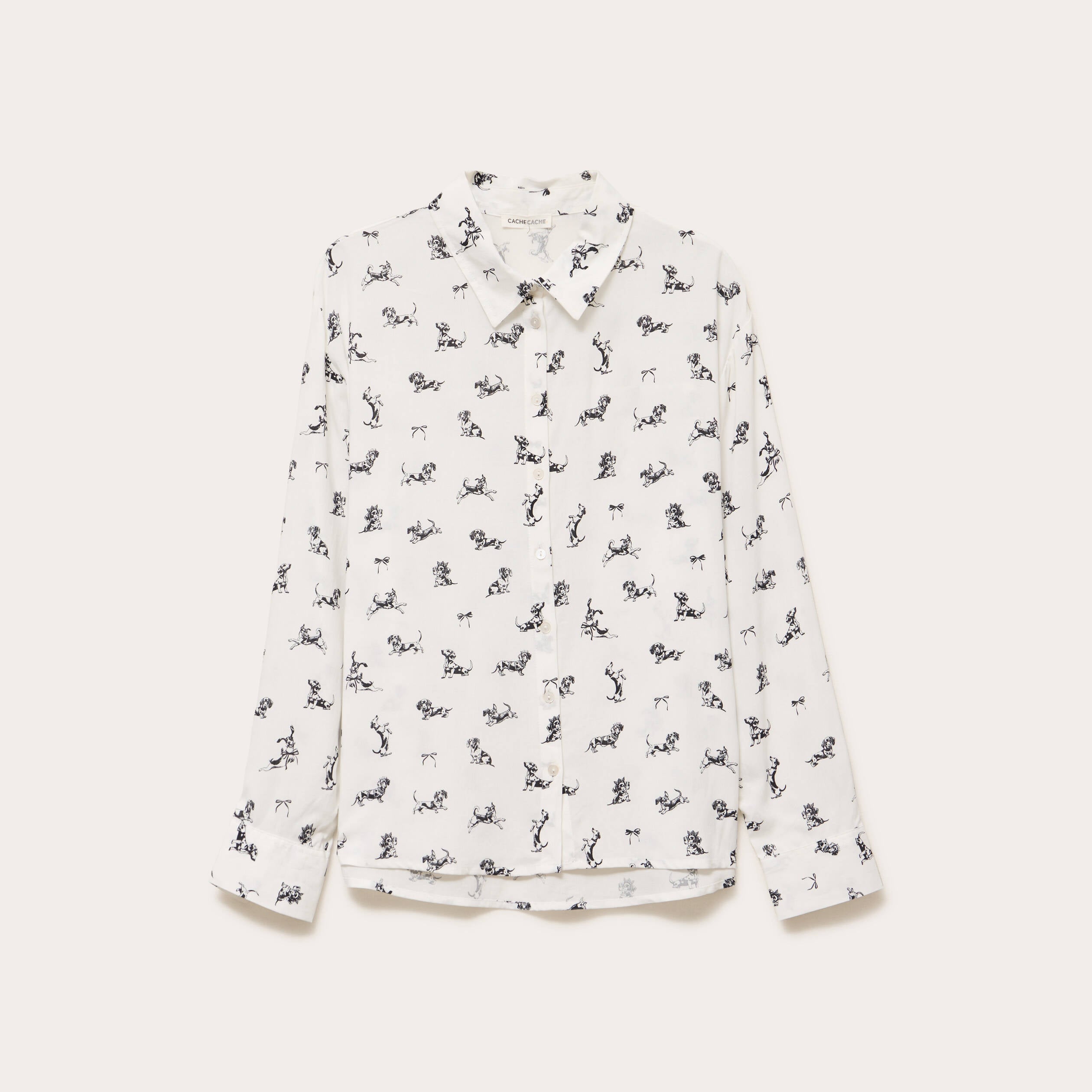 Chemise droite longue blanc femme