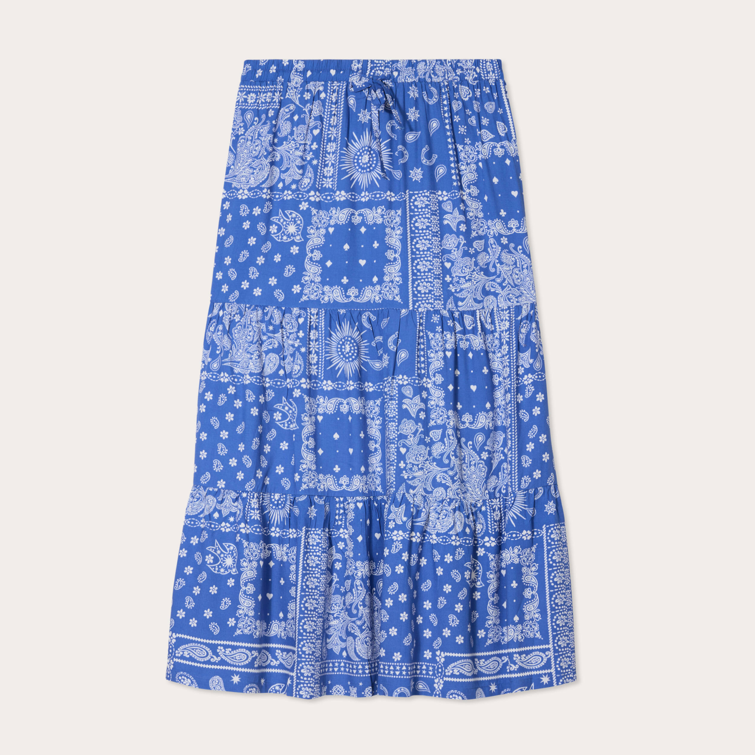 jupe longue fluide bleu femme Jupe longue fluide bleu femme