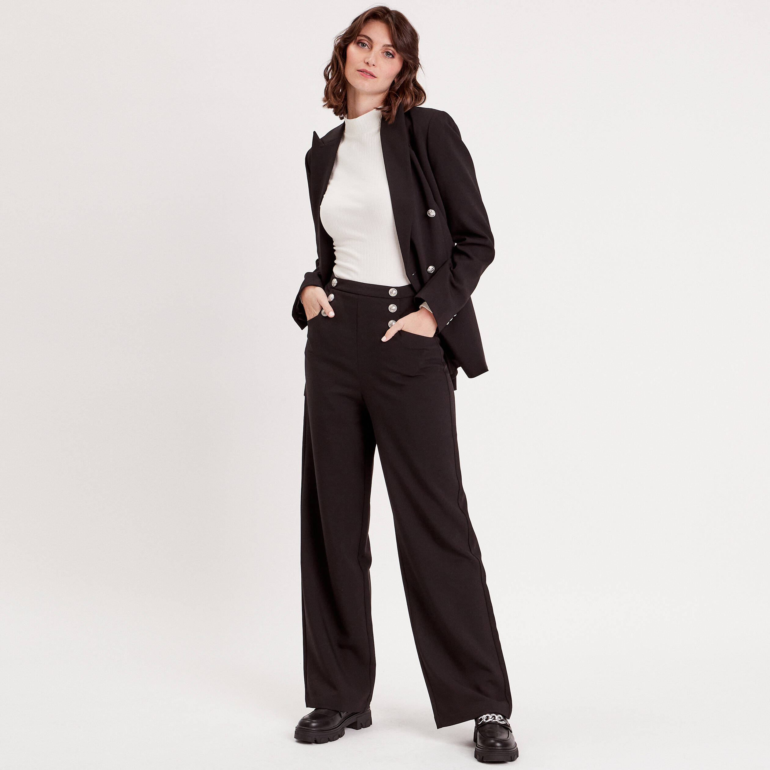 veste blazer ajustee noir femme Veste blazer ajustée noir femme
