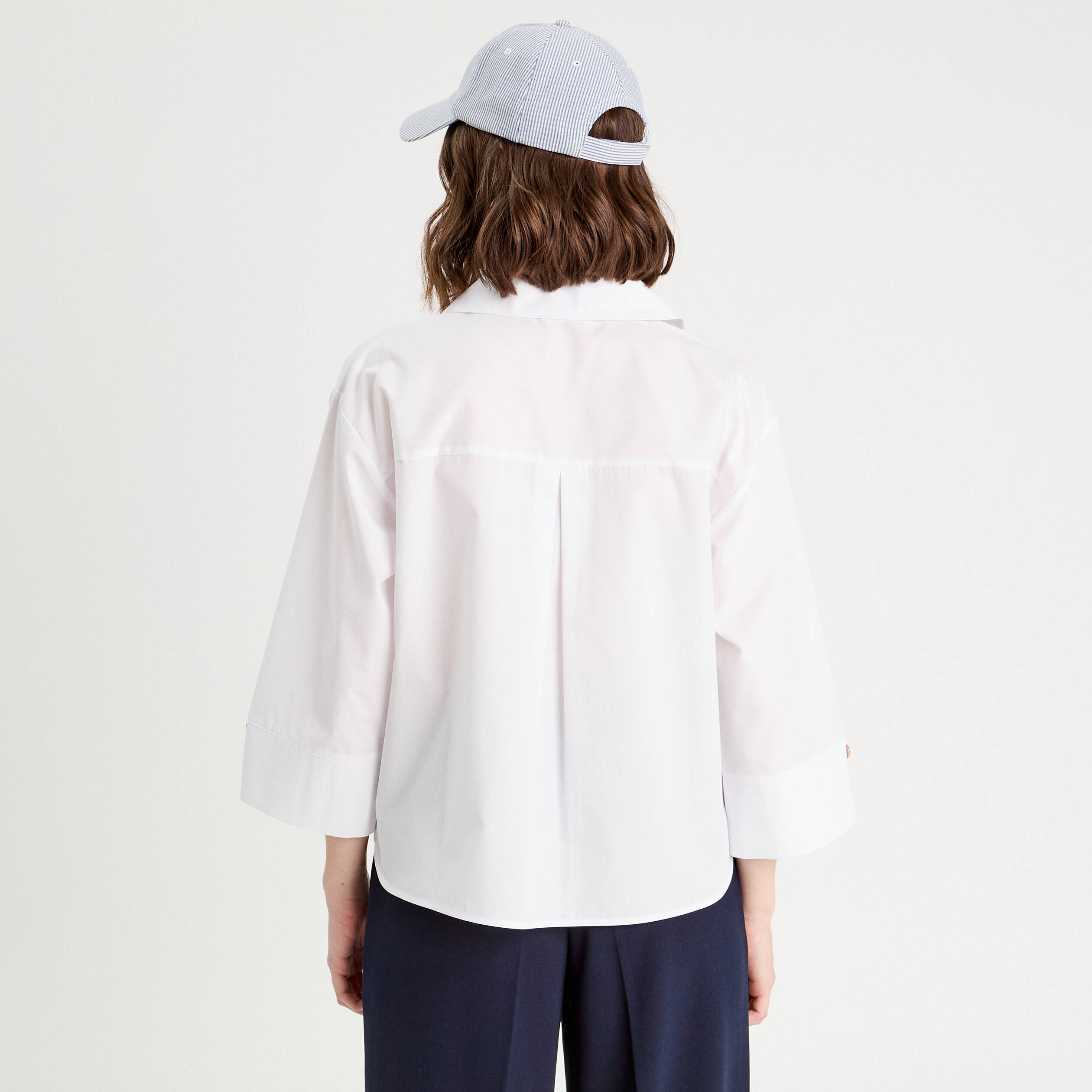 blouse manches 34 blanc femme Blouse manches 3/4 blanc femme