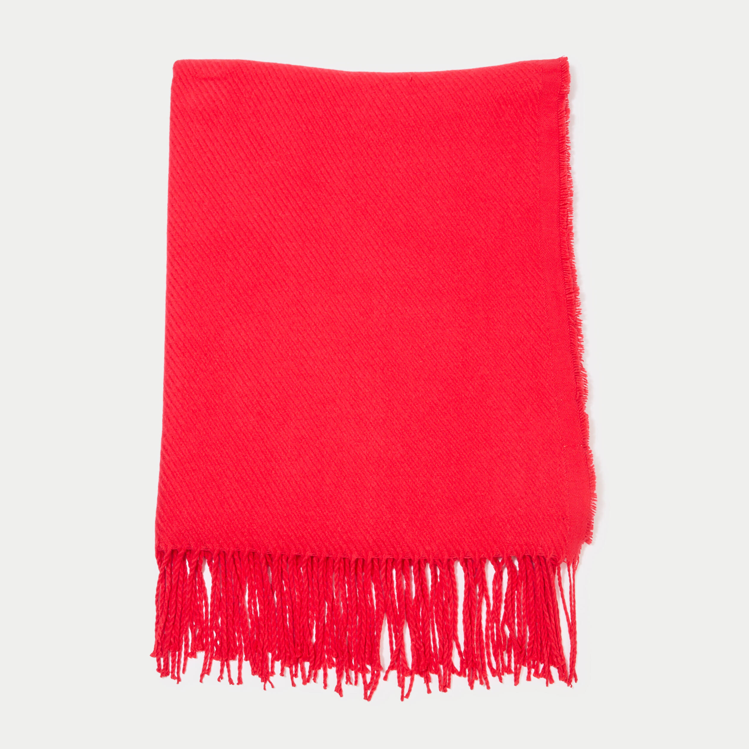 &Eacute;charpe &agrave; franges rouge femme