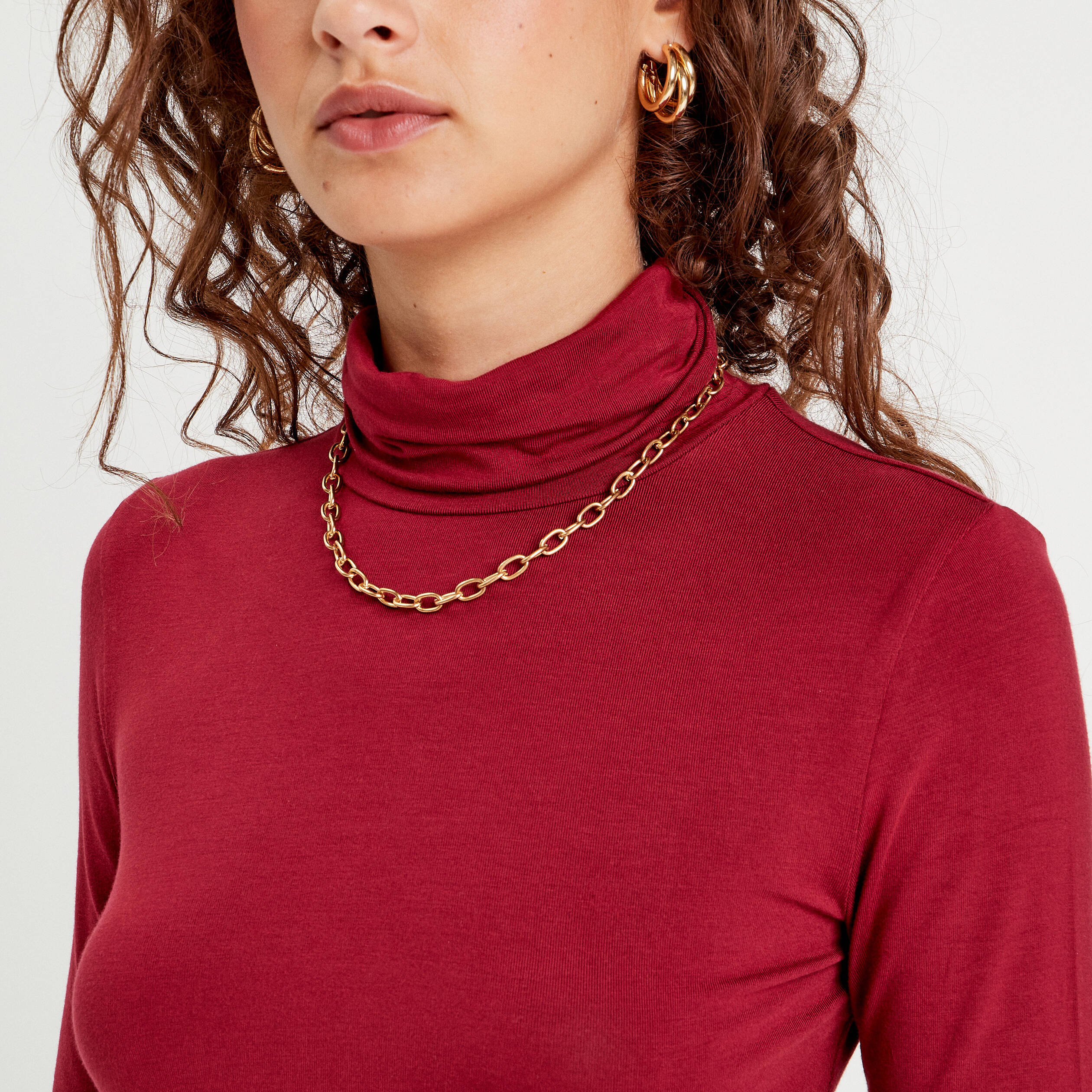 Tee shirt rouge uni femme 2025
