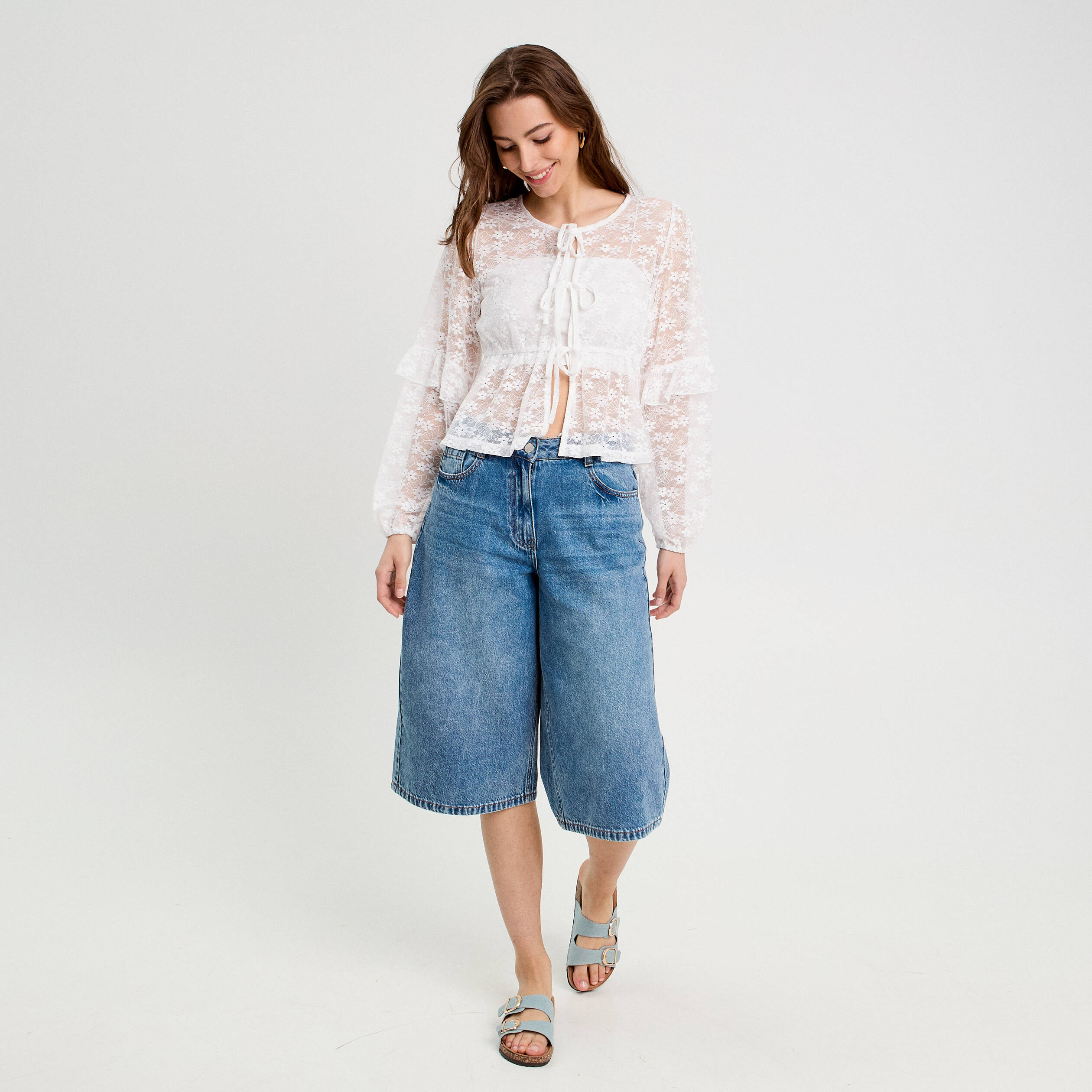 blouse manches longues noeuds blanc femme Blouse manches longues noeuds blanc femme
