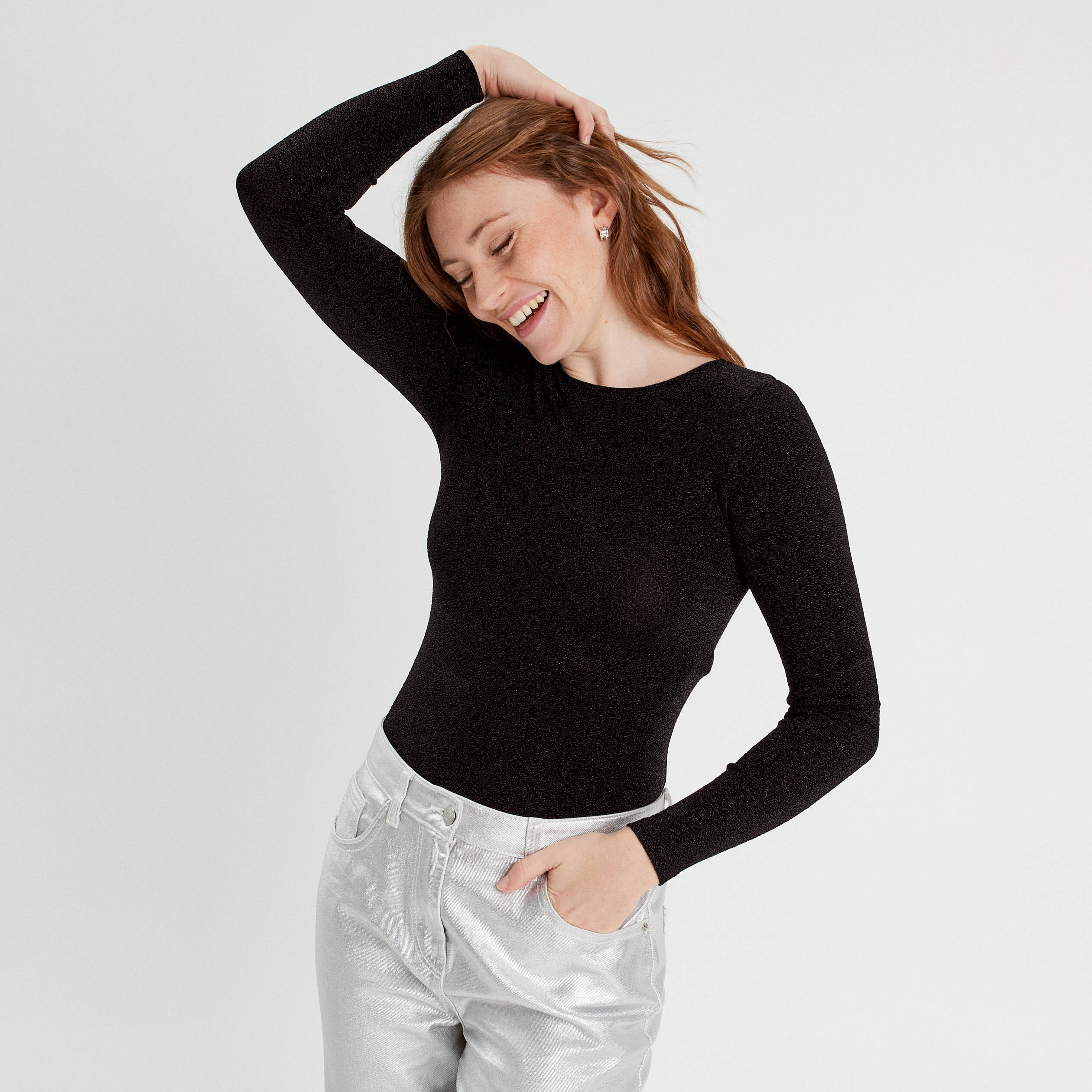 Body Manches Longues Noir Femme Vibs Body Manches Longues Noir Femme Vibs