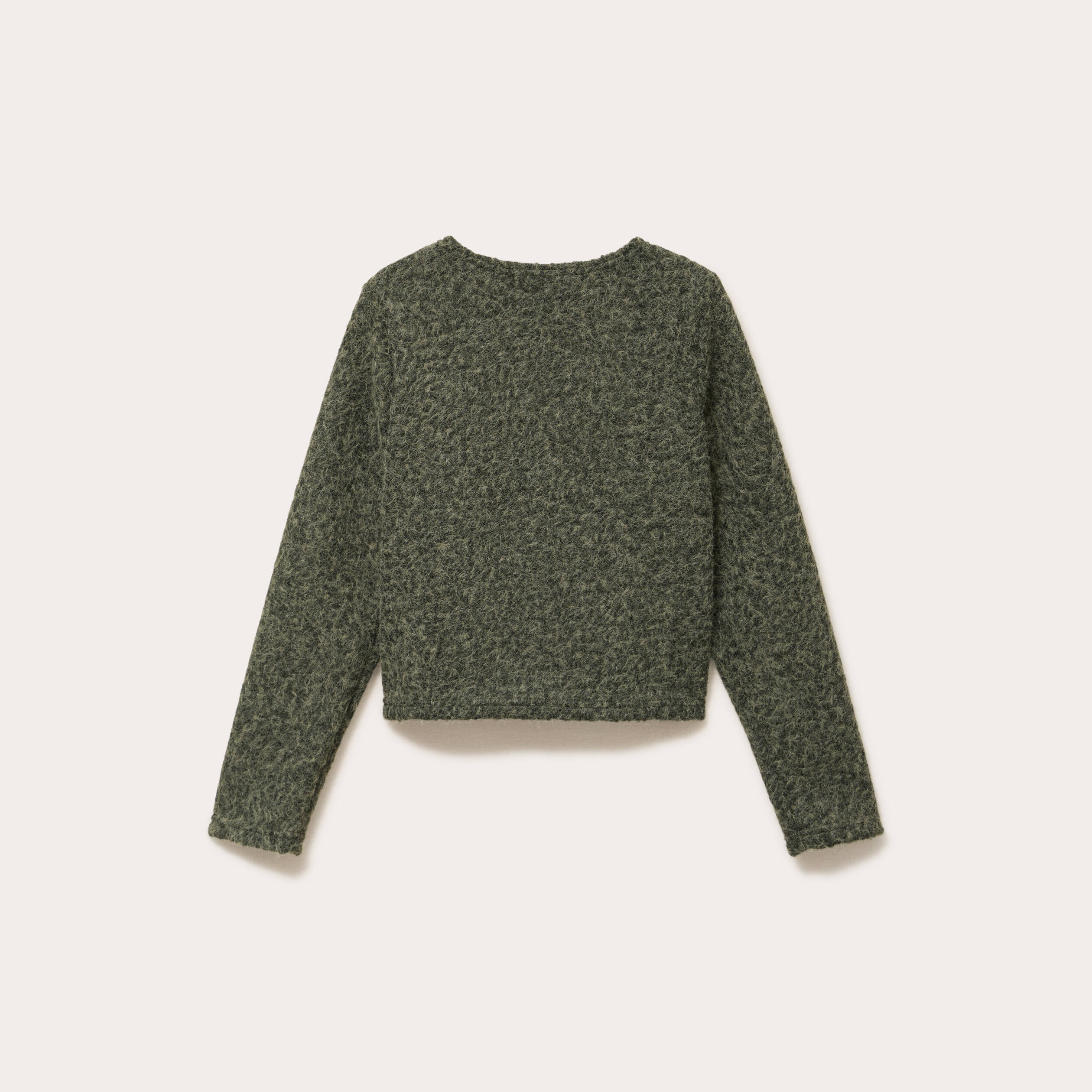 Veste effet polaire vert kaki femme