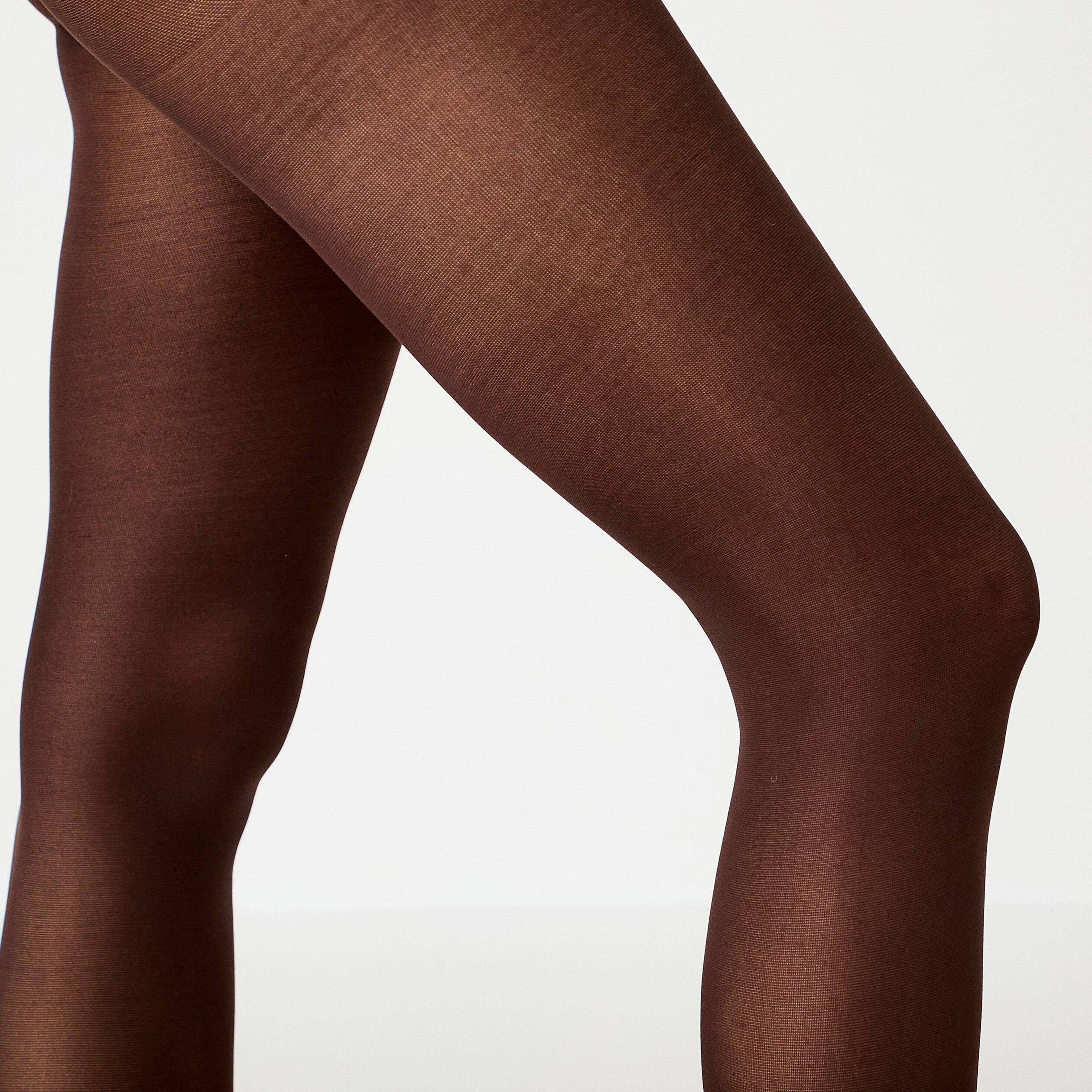 Collants opaques unis 60D marron fonc&eacute; femme