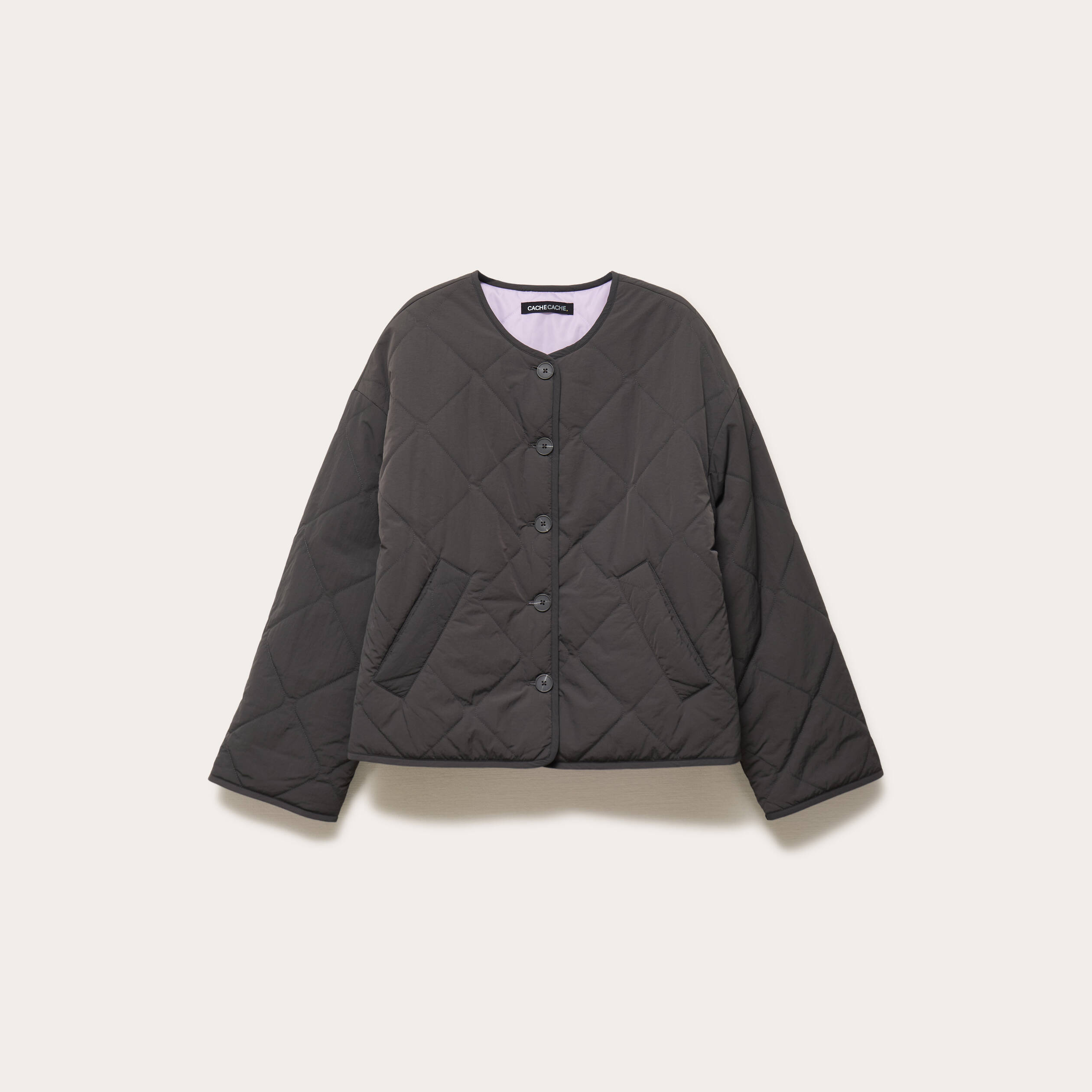 Veste matelass&eacute;e bleu marine femme