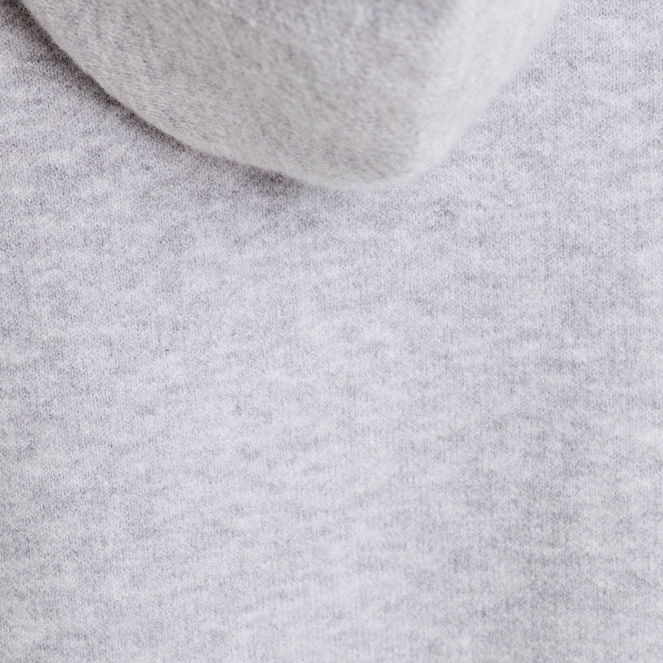 Pull &agrave; capuche manches longues gris clair femme
