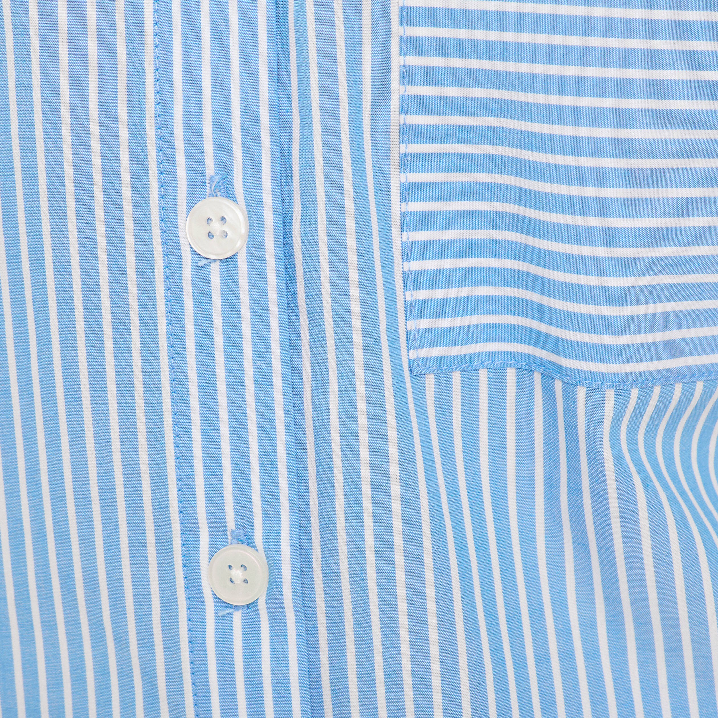 Chemise manches courtes bleu femme