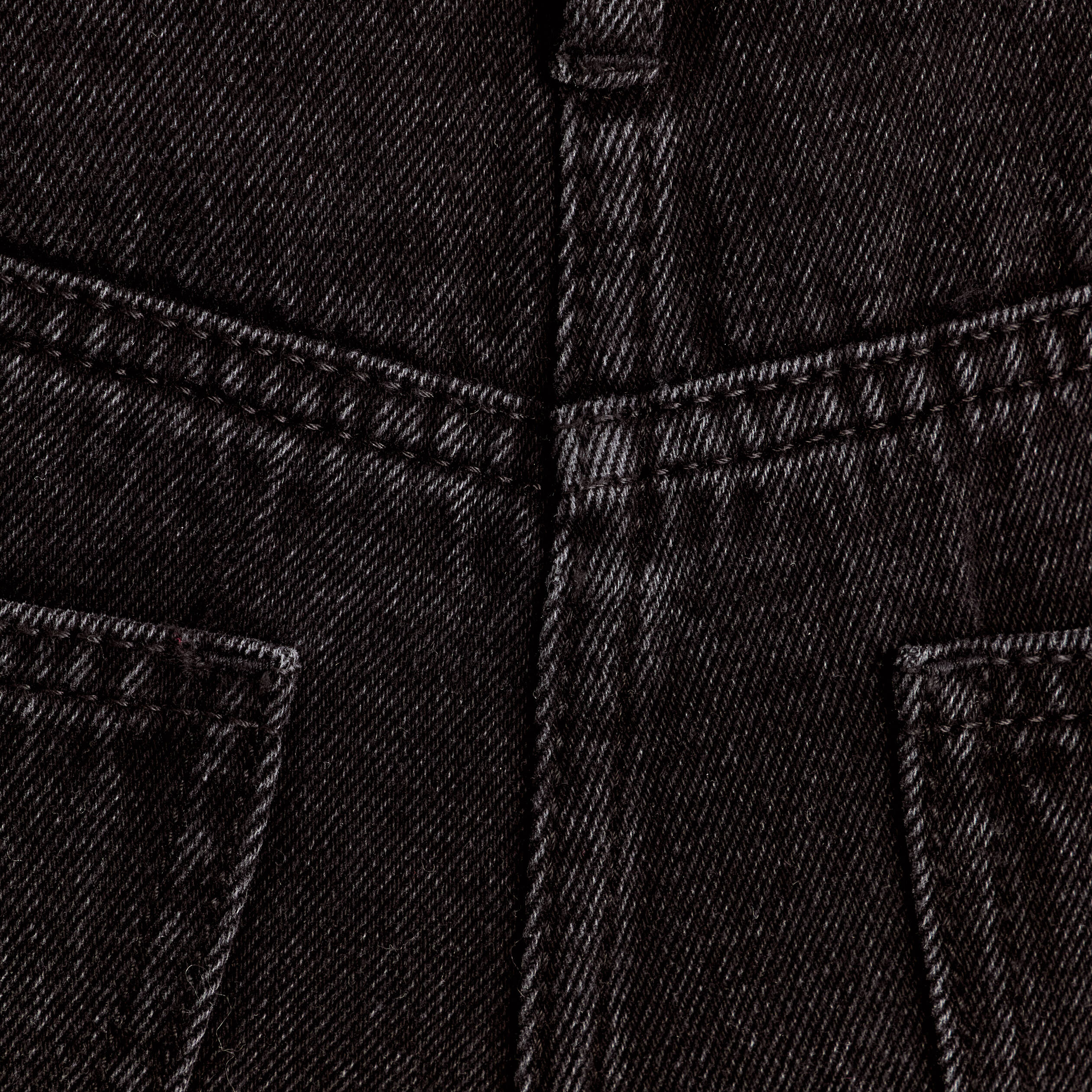 Bermuda large en jean denim noir femme