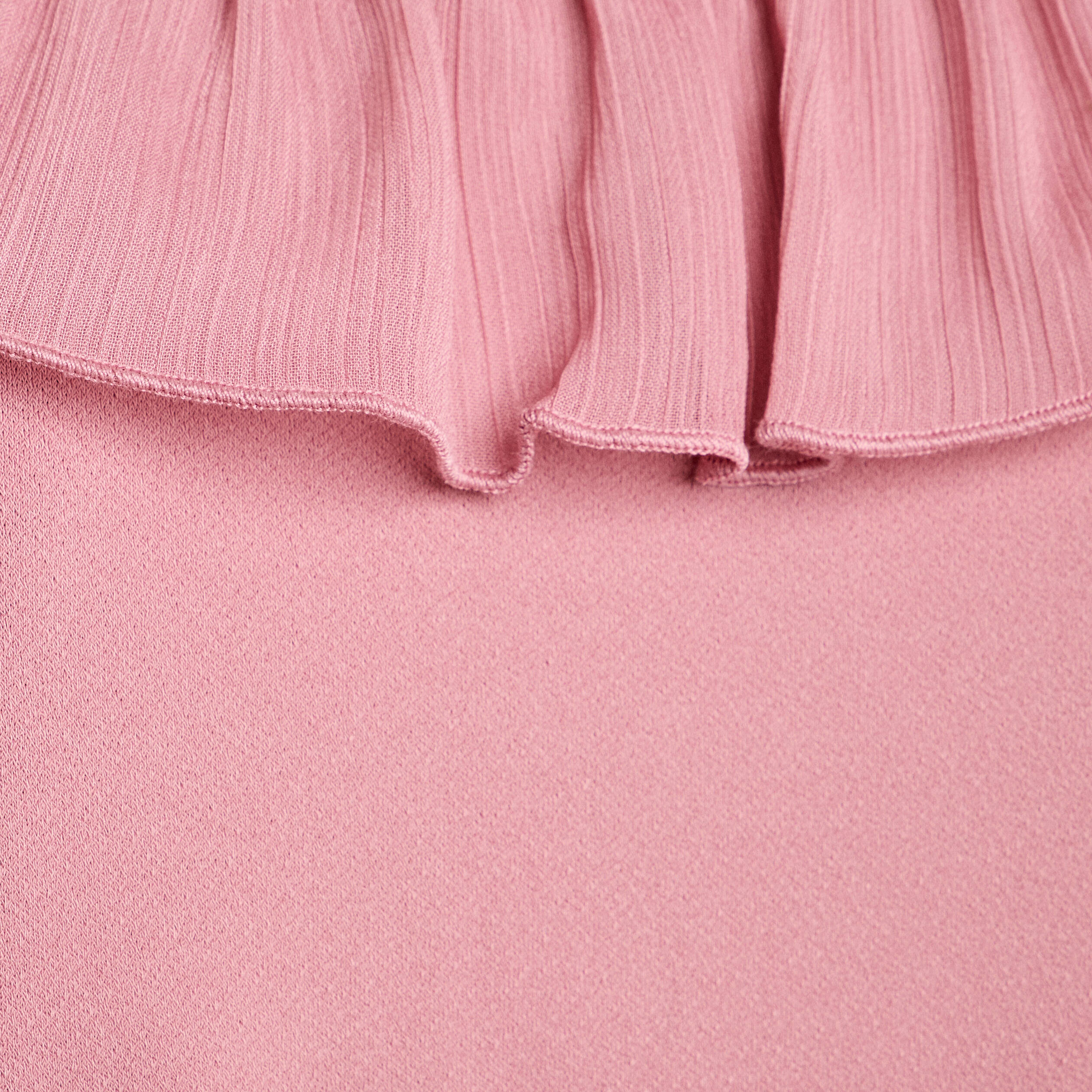 debardeur sans manches volants vieux rose femme Débardeur sans manches volants vieux rose femme