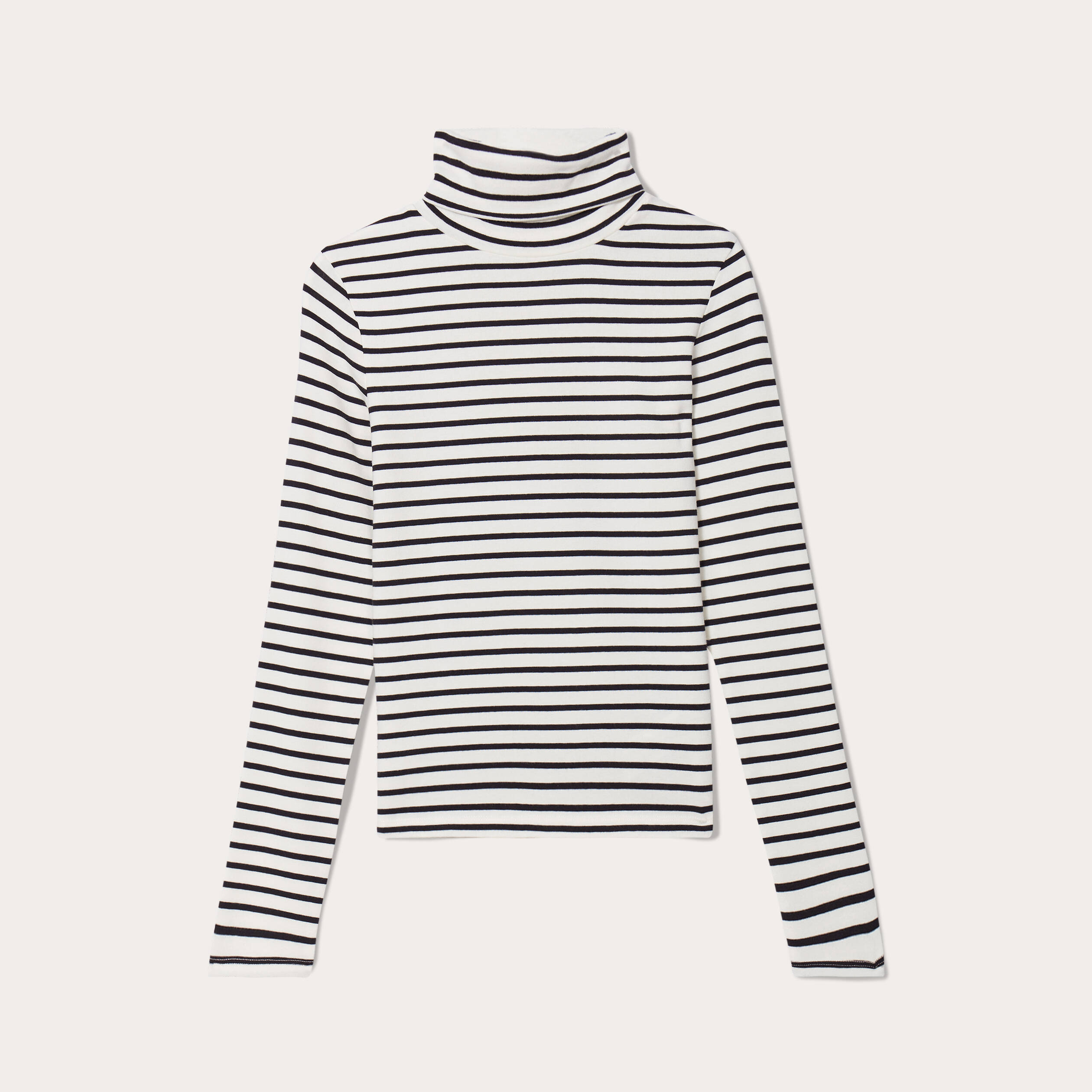 T-shirt col roulé blanc femme