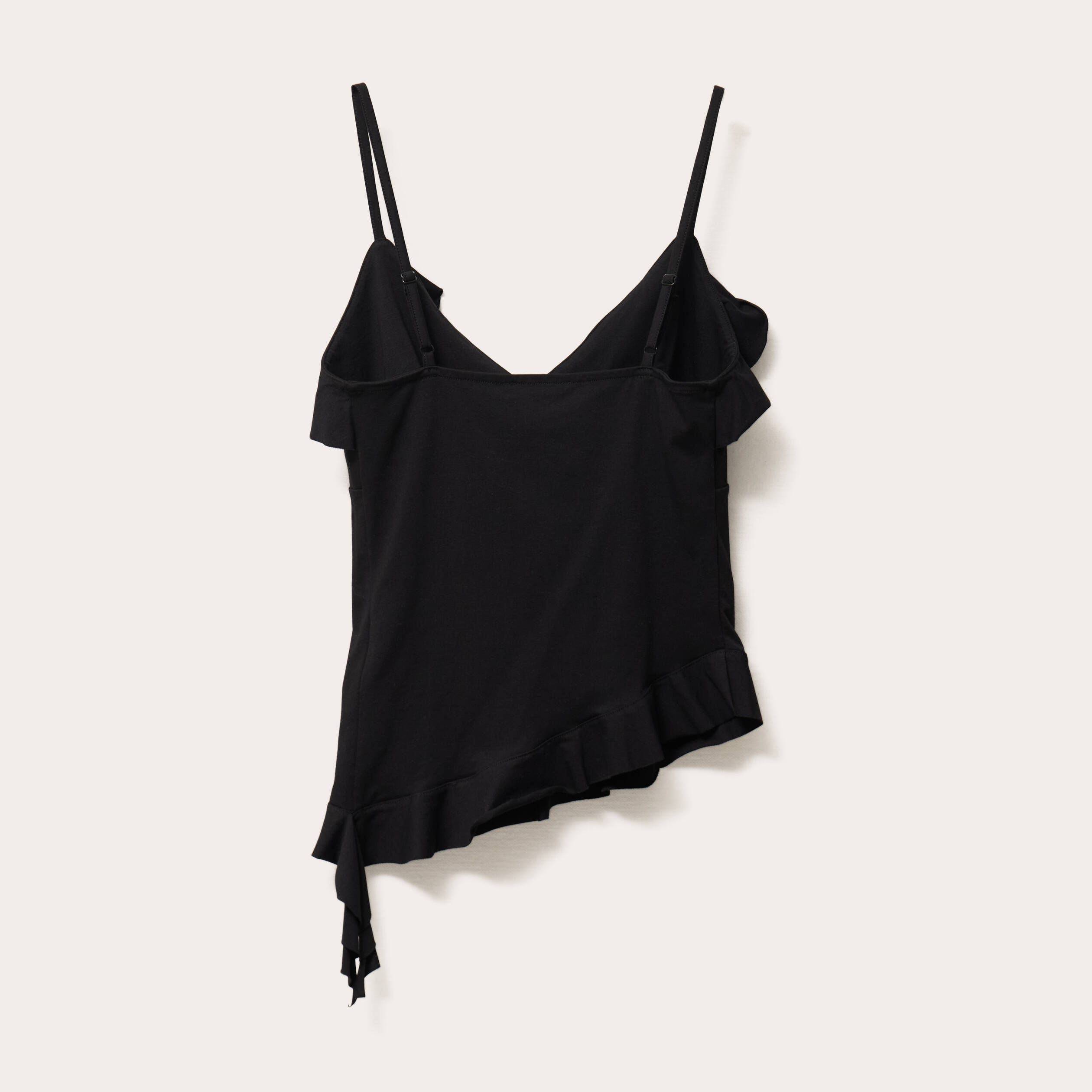 debardeur asymetrique noir femme Débardeur asymétrique noir femme