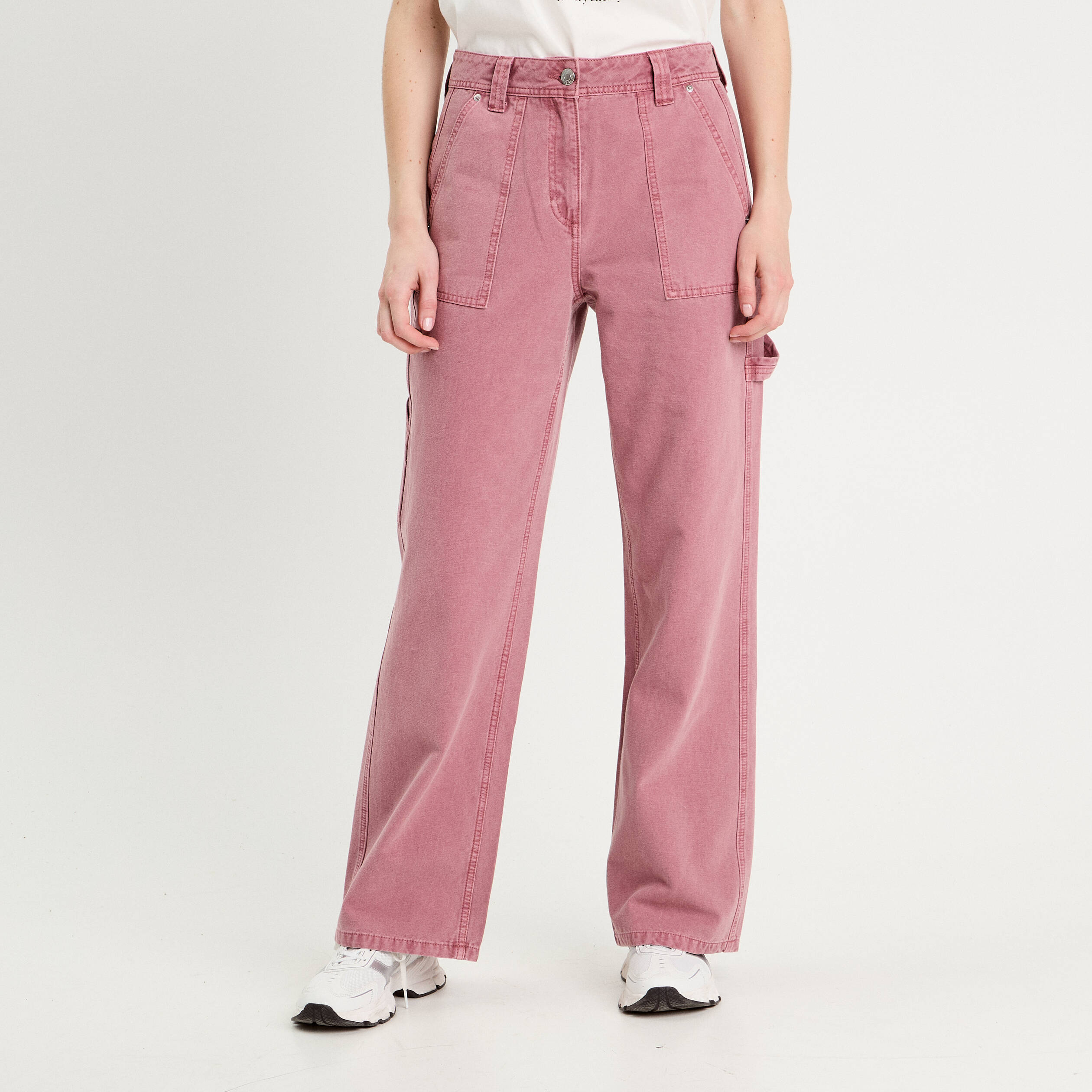 pantalon carpenter vieux rose femme Pantalon carpenter vieux rose femme