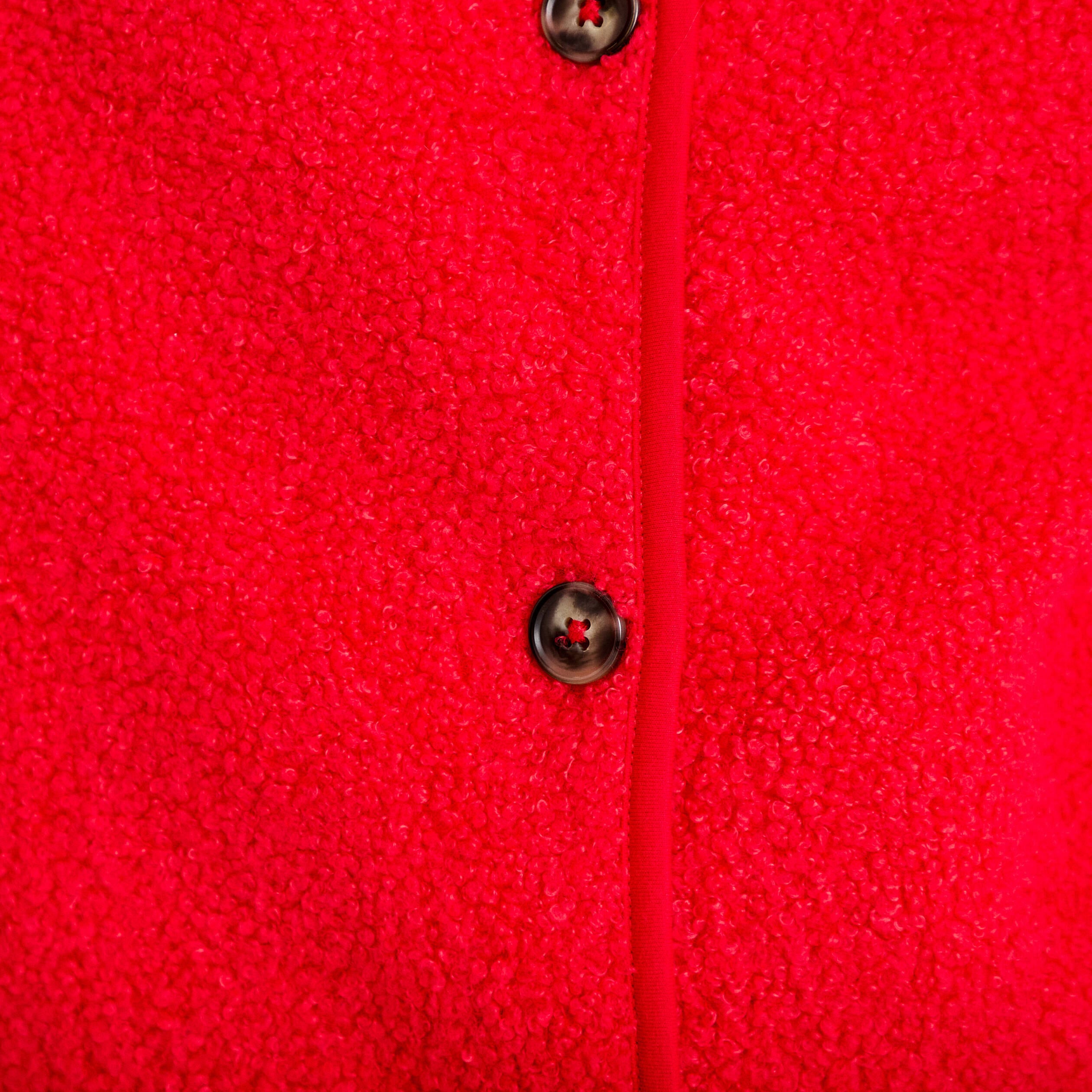 Gilet sans manches fausse fourrure rouge femme
