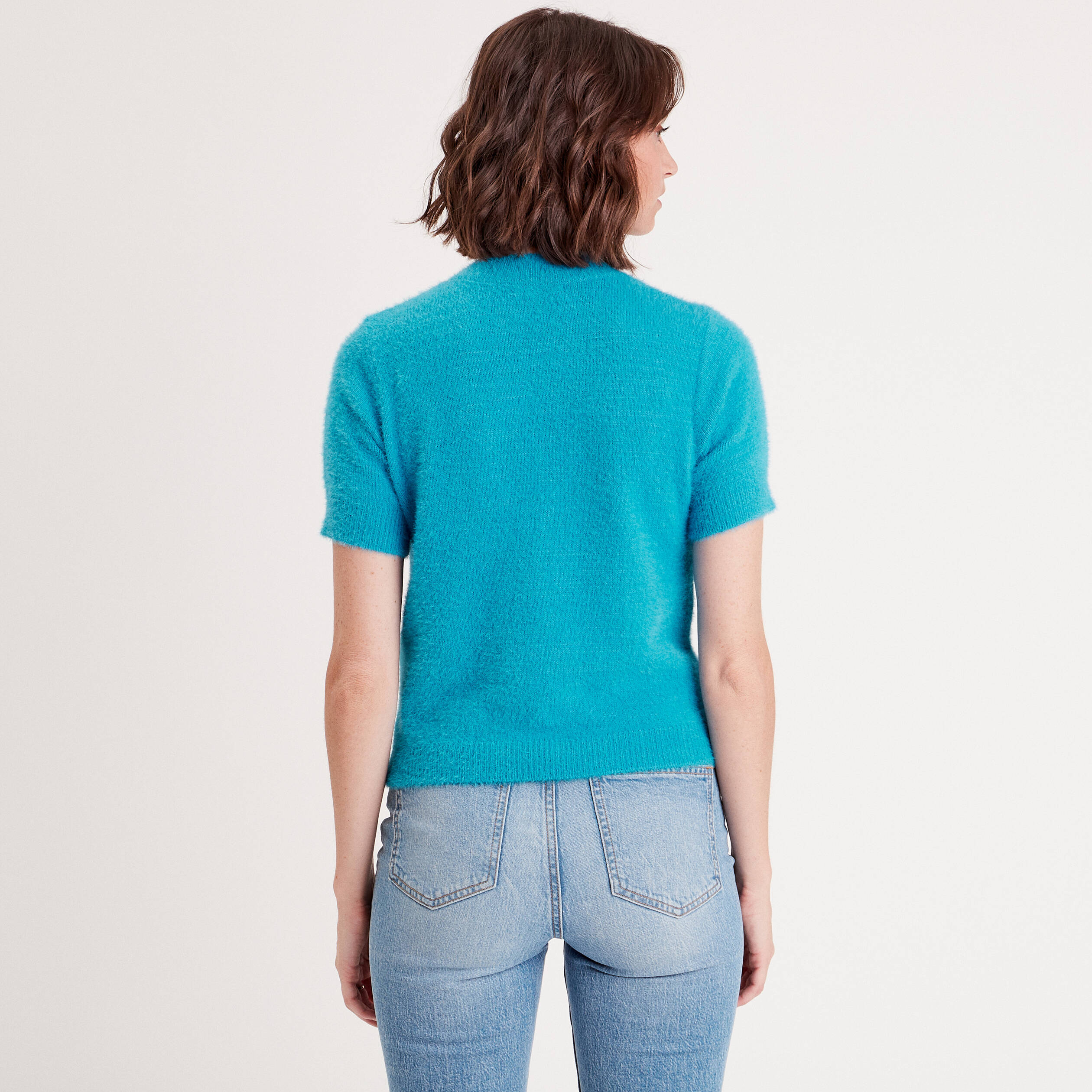 pull manches courtes bleu femme Pull manches courtes bleu femme