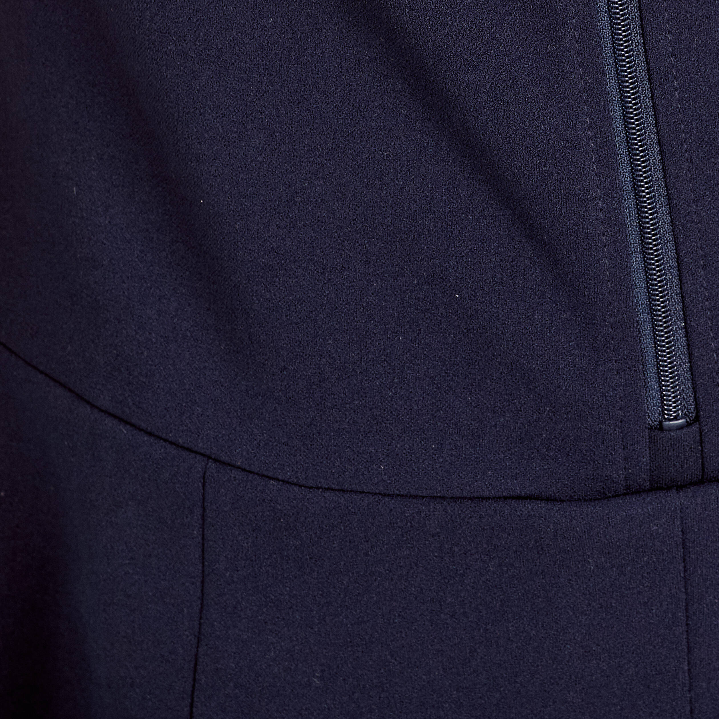 Robe trap&egrave;ze sans manches bleu marine femme
