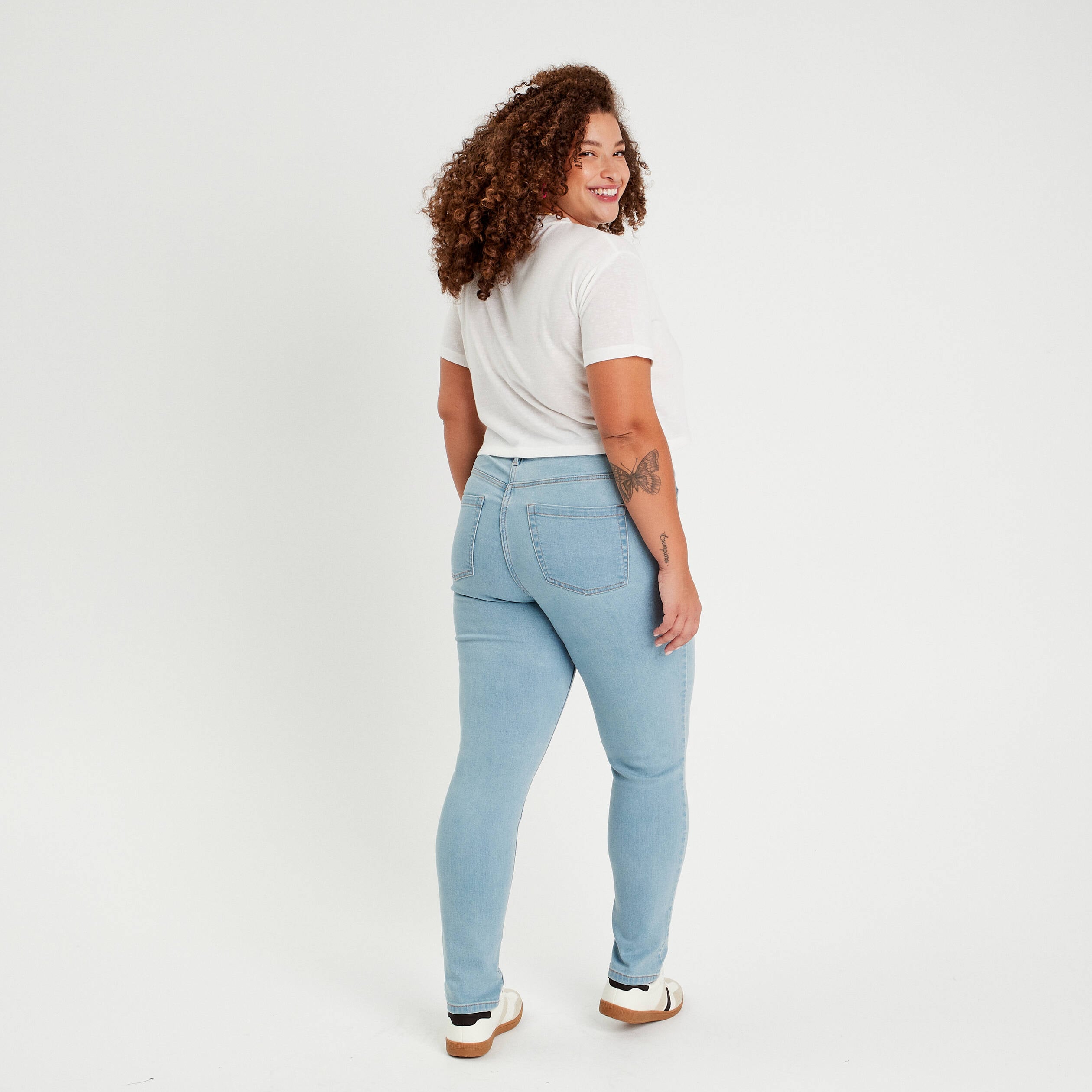 Jeans slim denim dirty femme