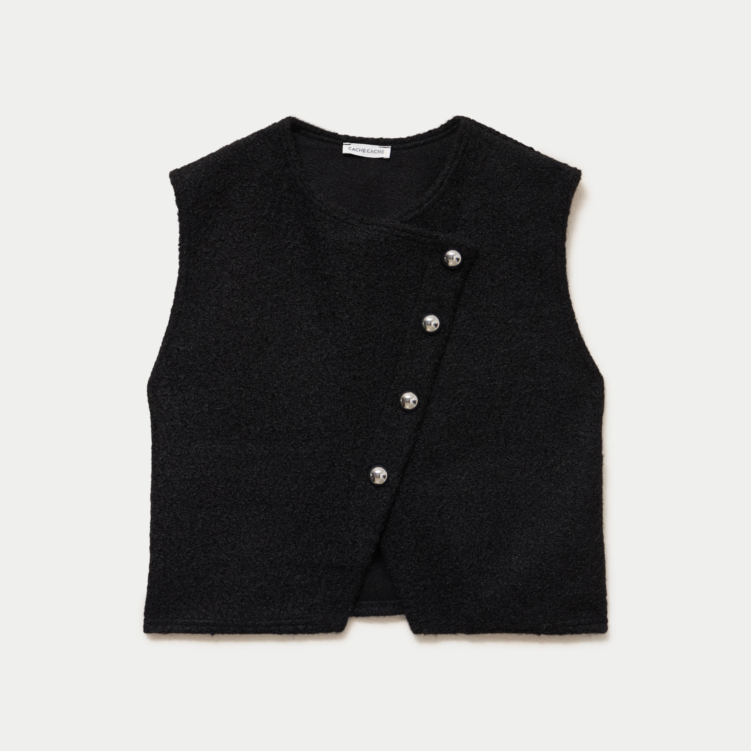 Gilet sans manches noir femme