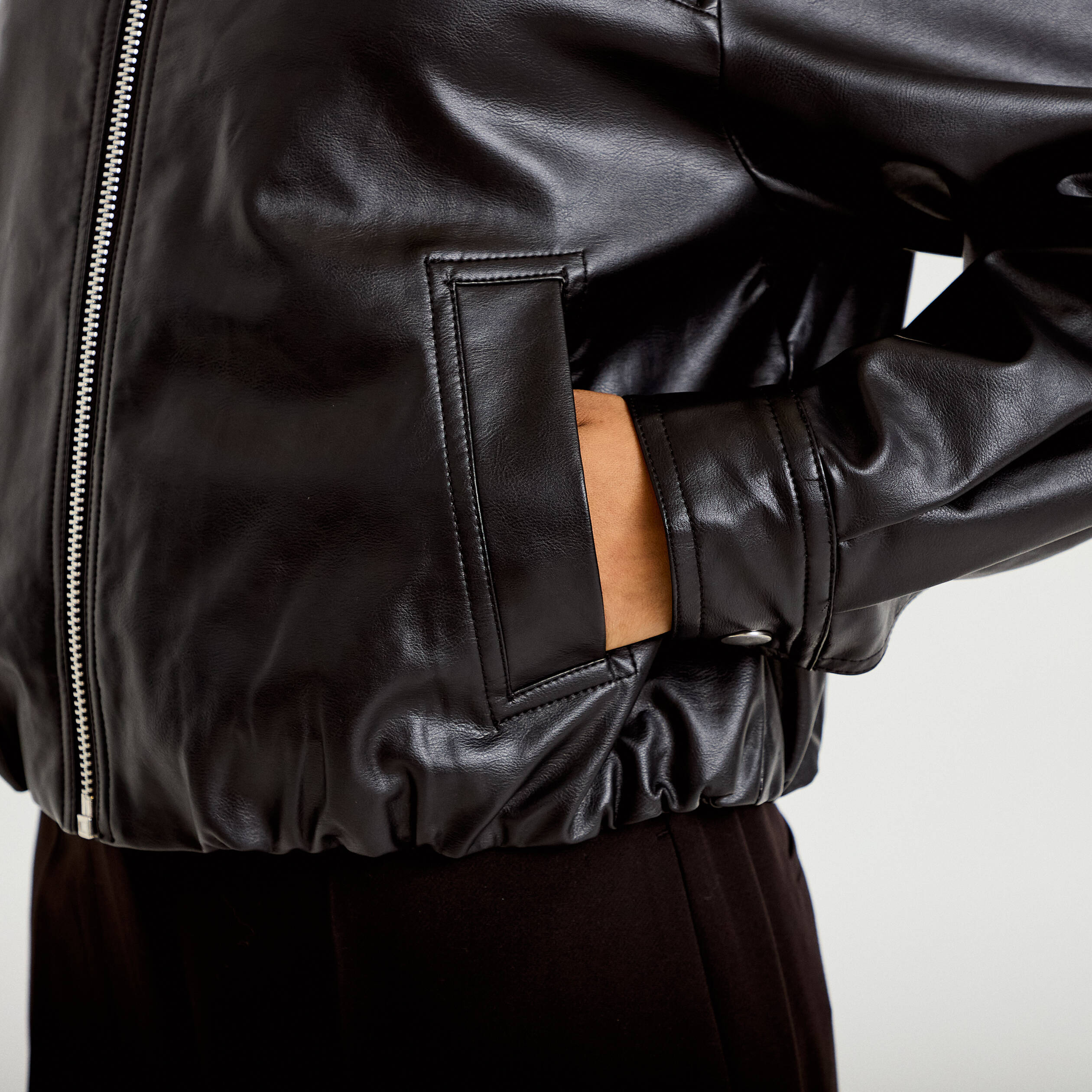Bomber oversize noir femme