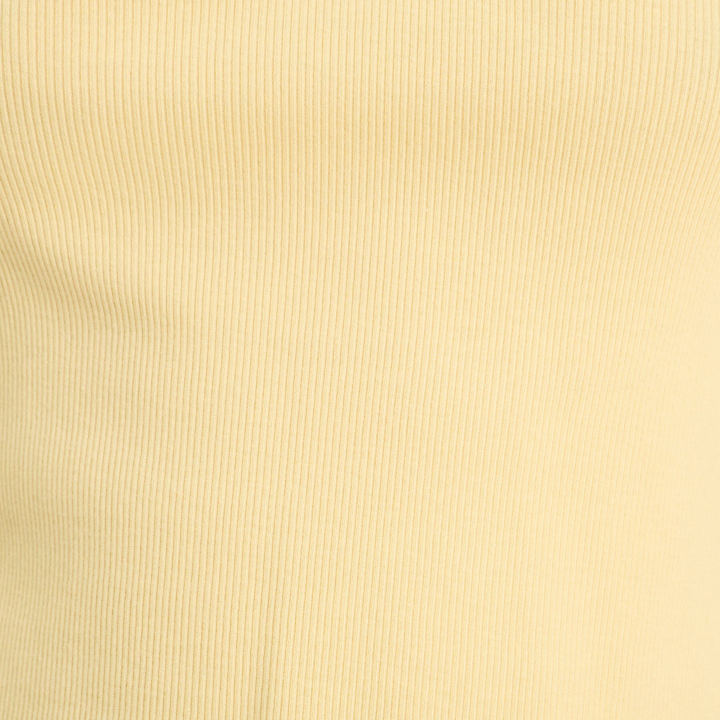 T-shirt côtelé manches courtes jaune clair femme