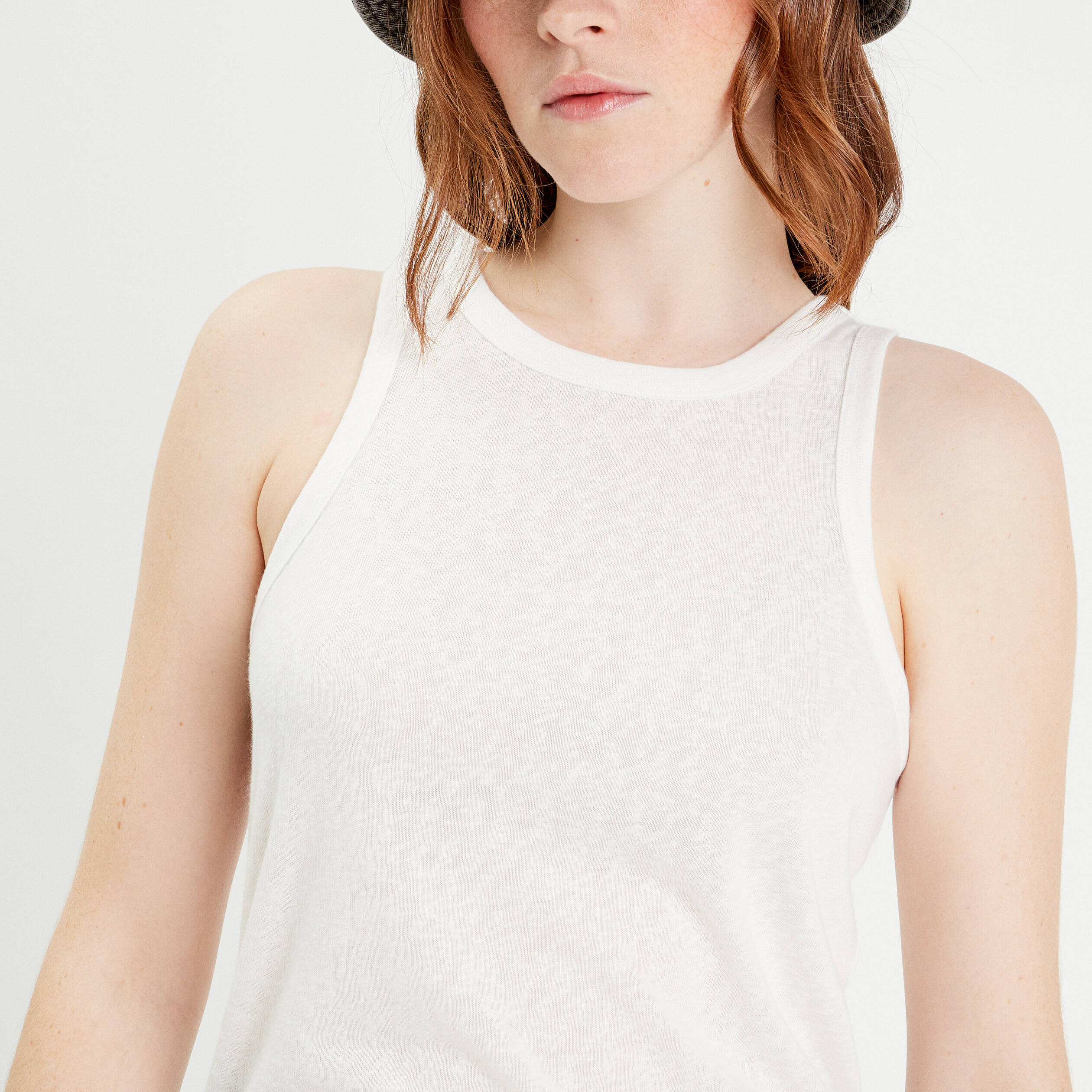 debardeur sans manches ecru femme Débardeur sans manches ecru femme