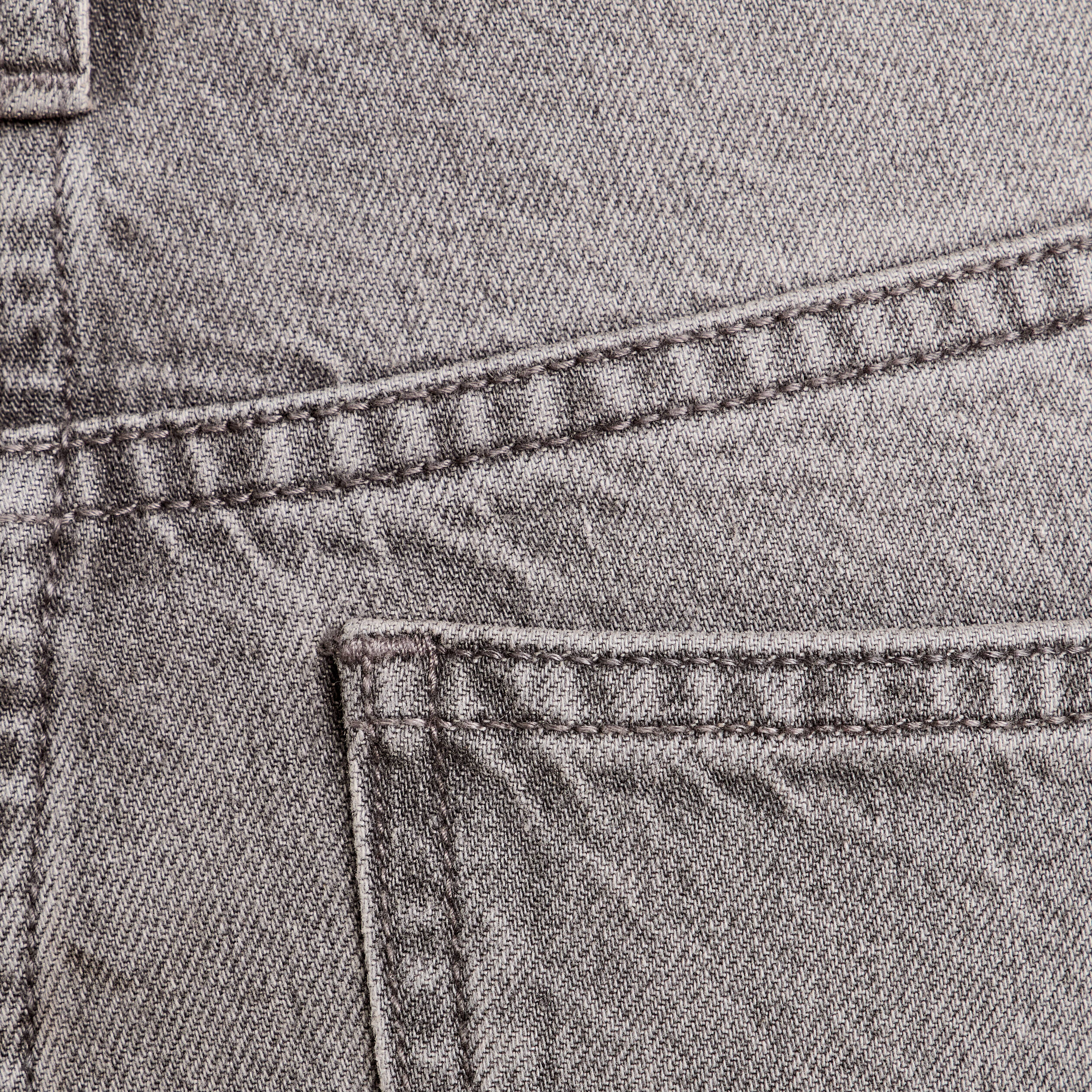 Jeans droit 5 poches denim gris femme