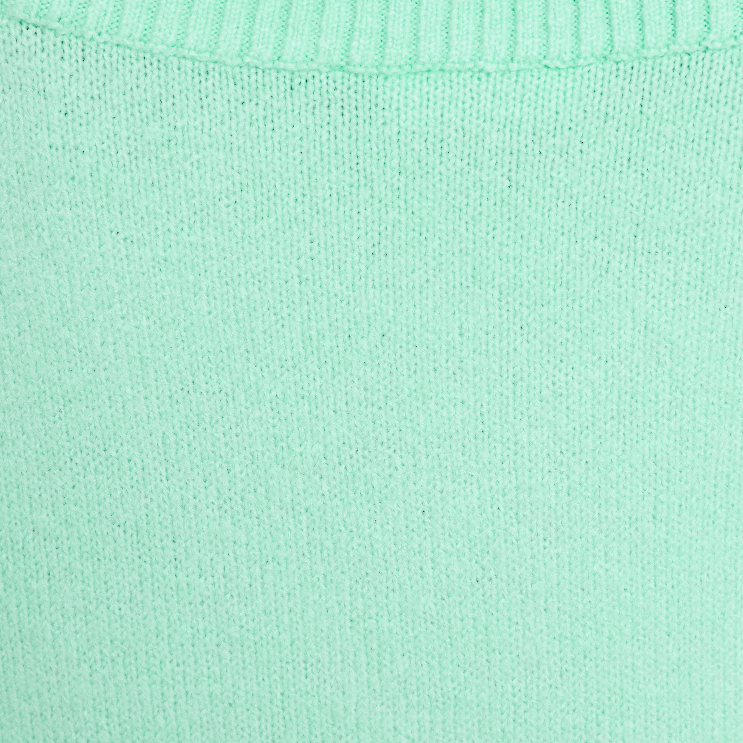 Pull oversize col v manches longues vert menthe femme