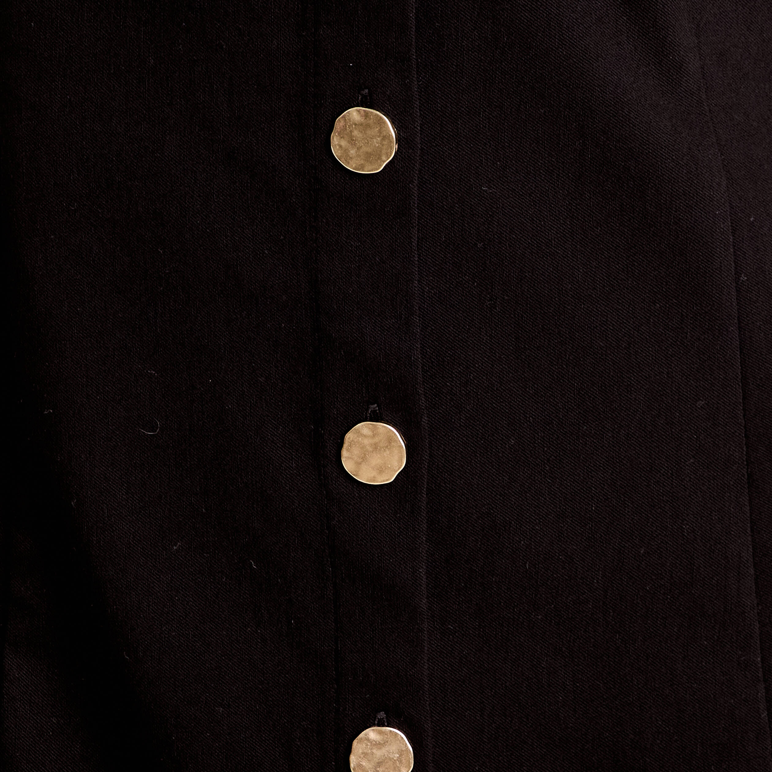 Robe droite boutonn&eacute;e noir femme