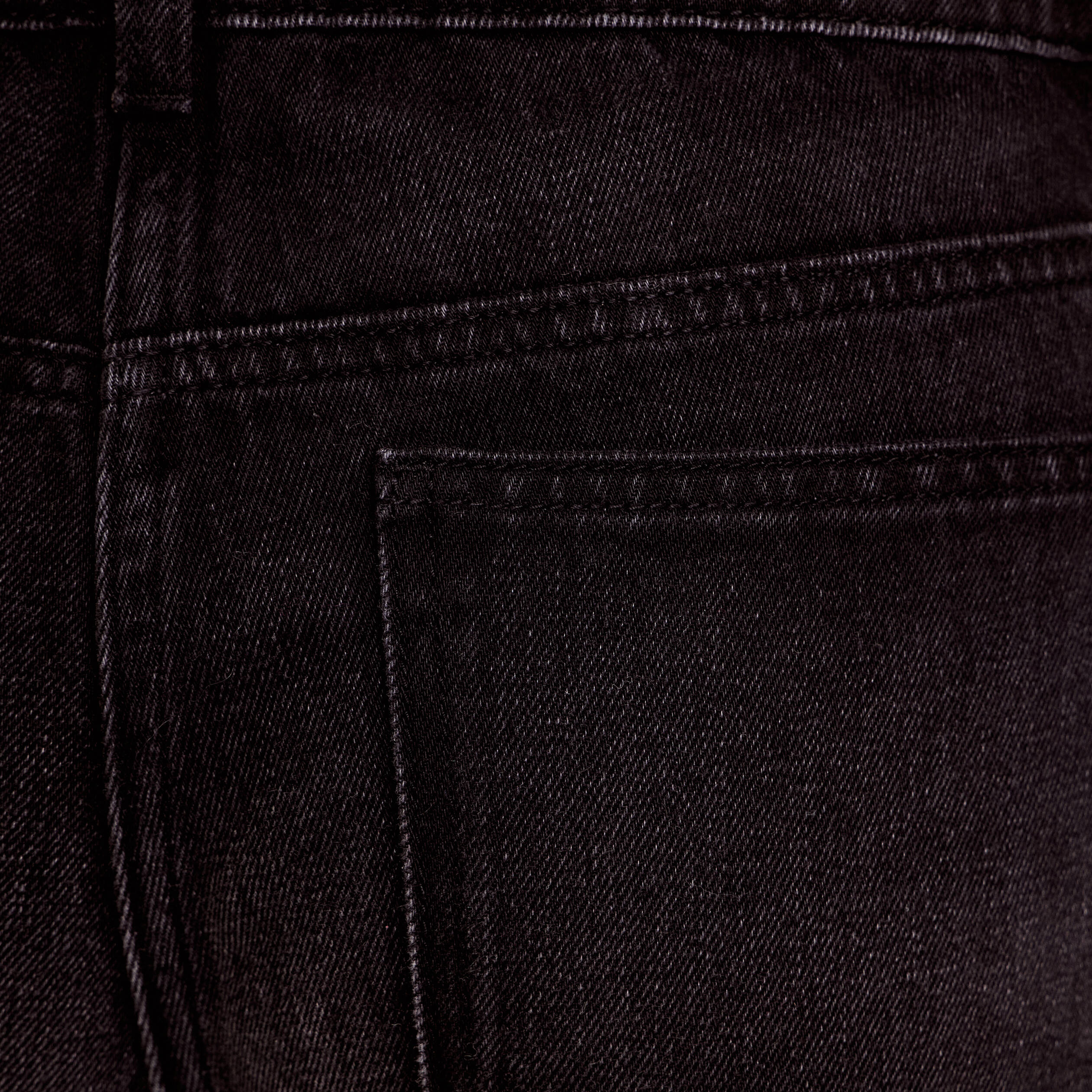 Jean wide leg taille standard denim noir femme