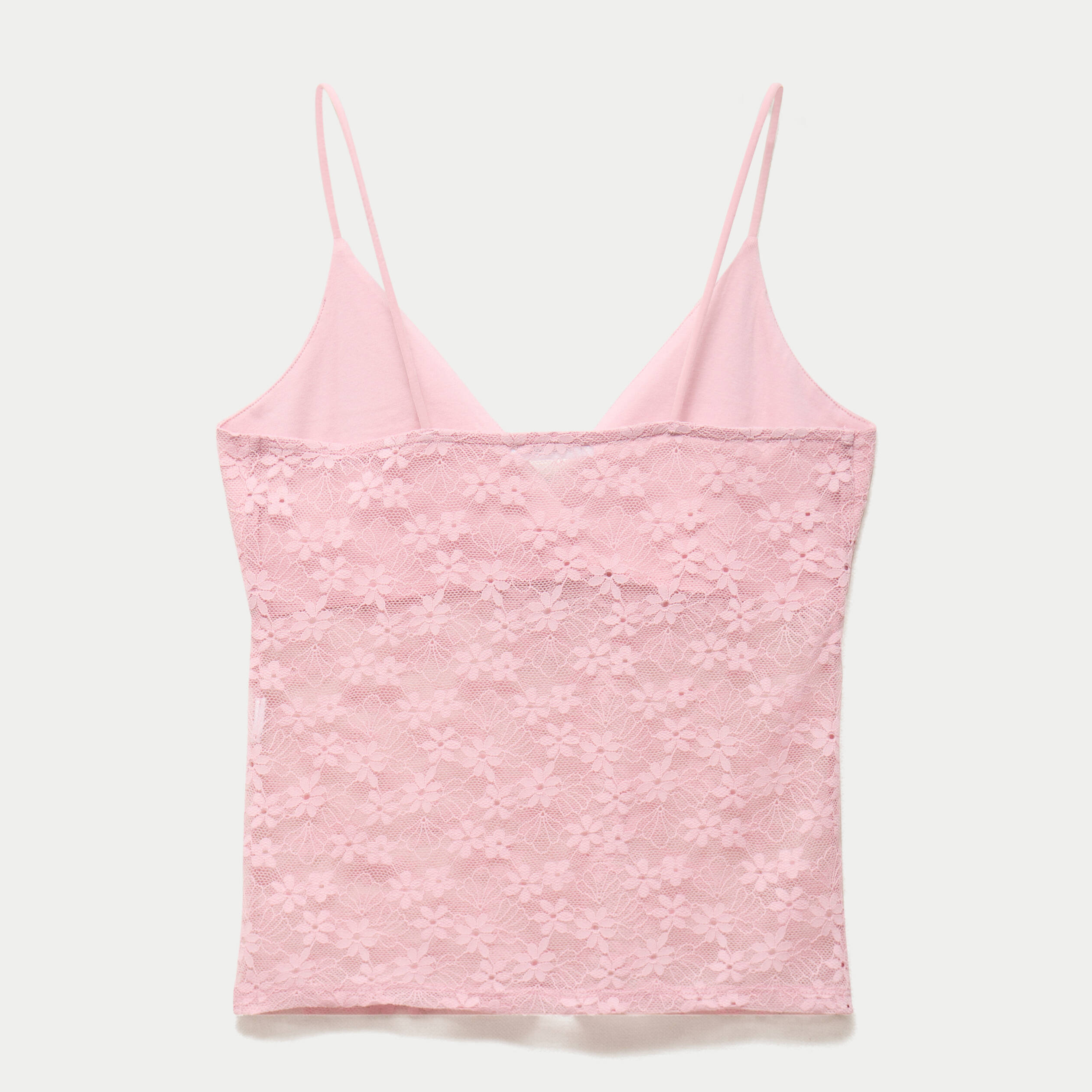 Top ajust&eacute; d&eacute;collet&eacute; sans manches rose ado