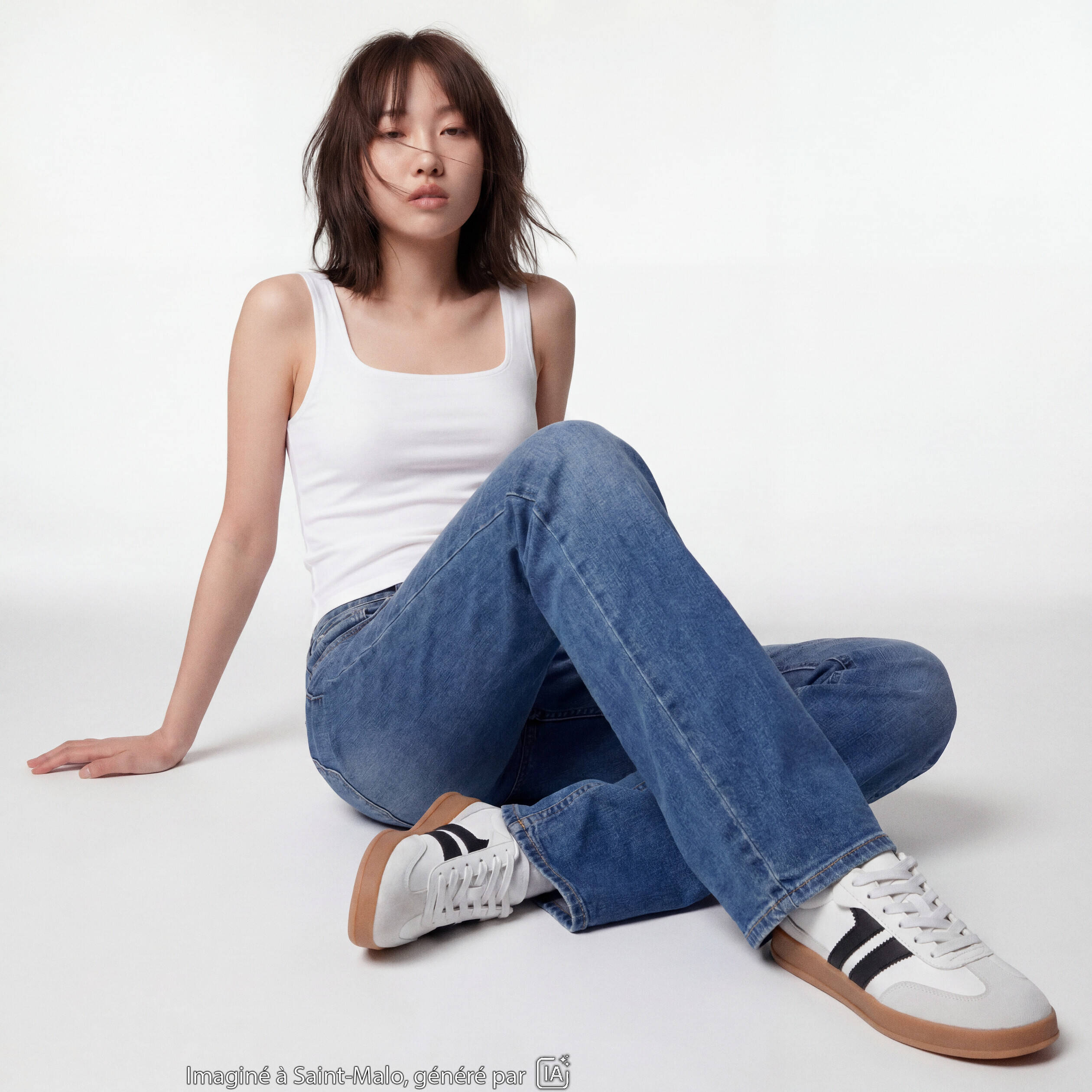 Jean Zoe bootcut taille basse denim double stone