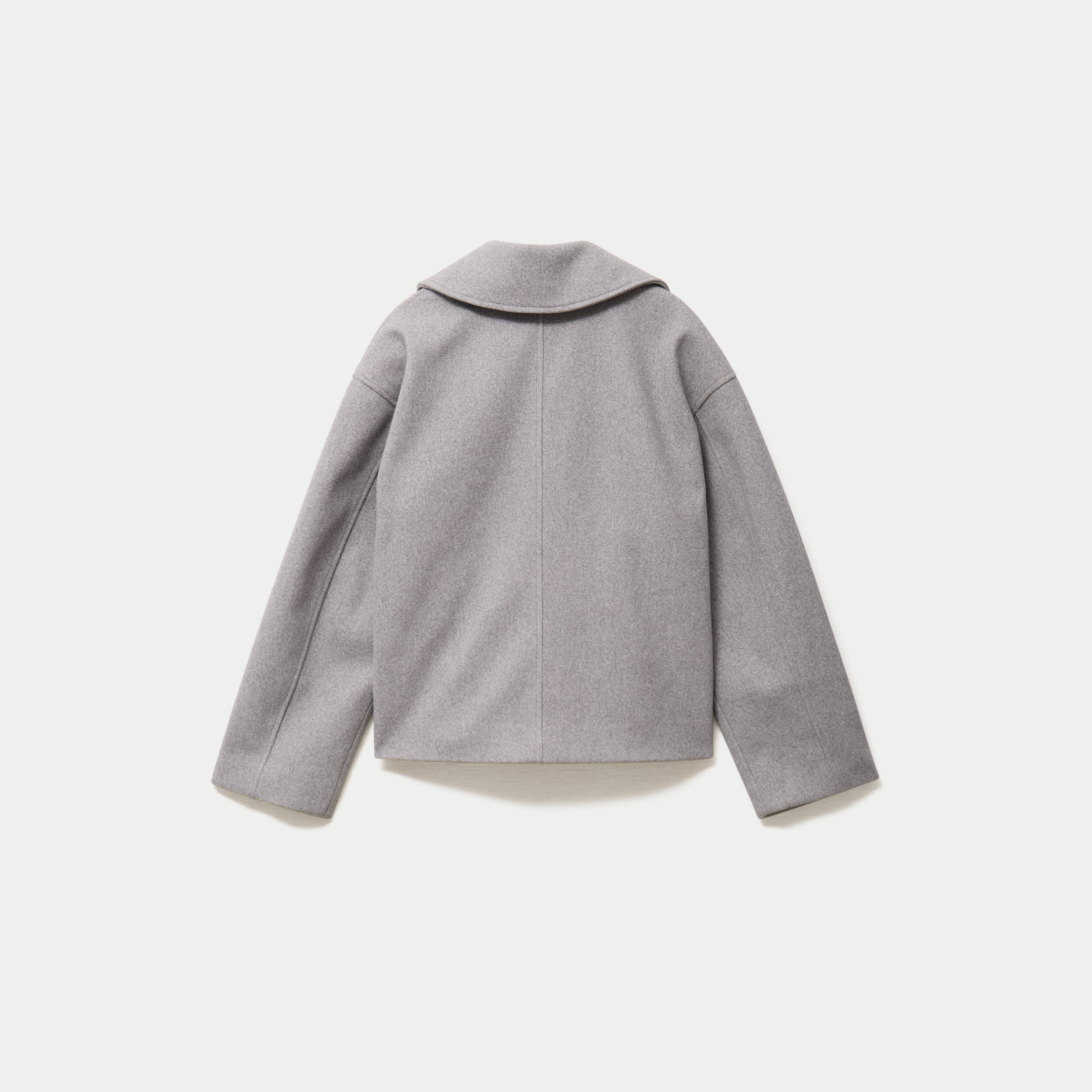 Caban droit gris clair