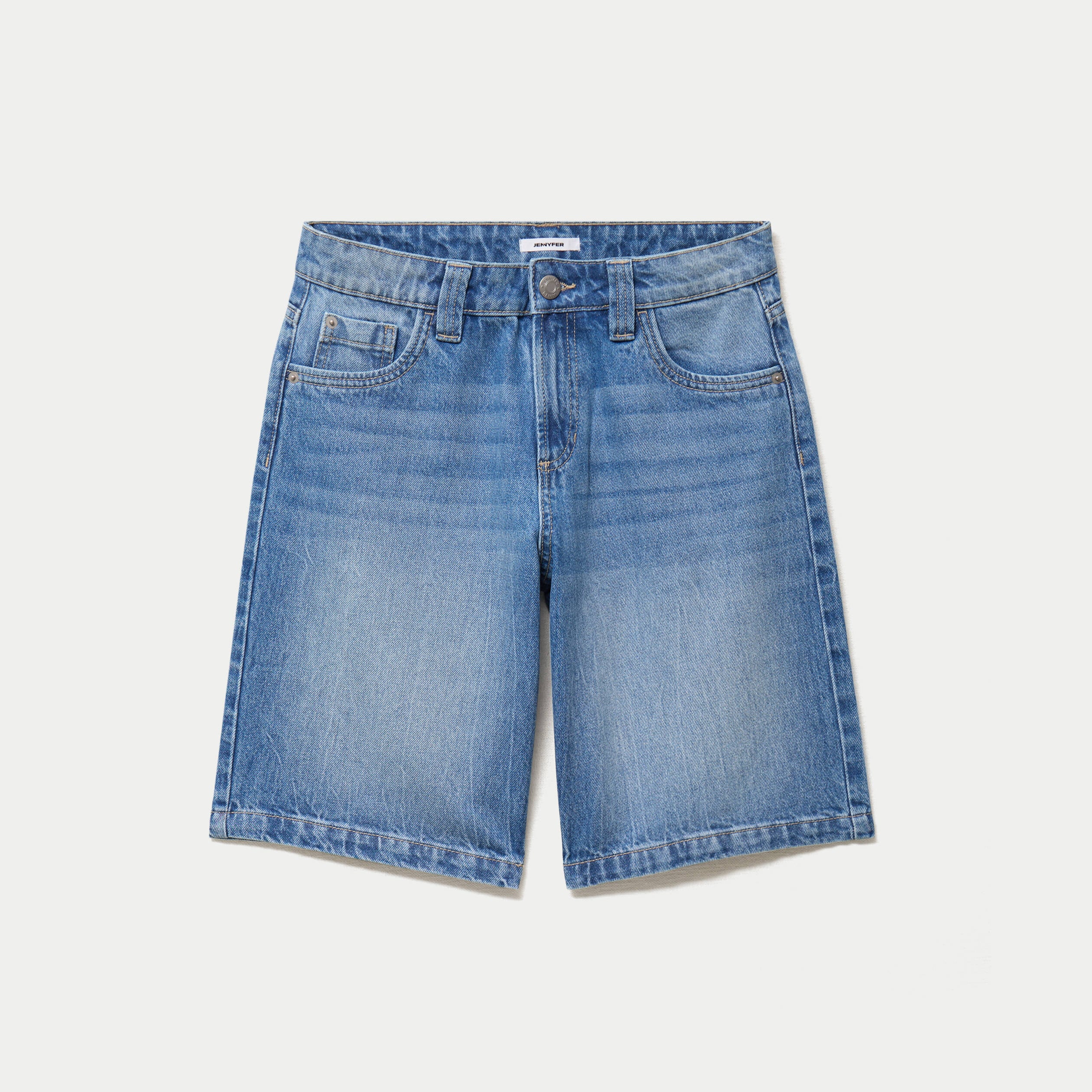 Bermuda large en jean 5 poches denim double stone