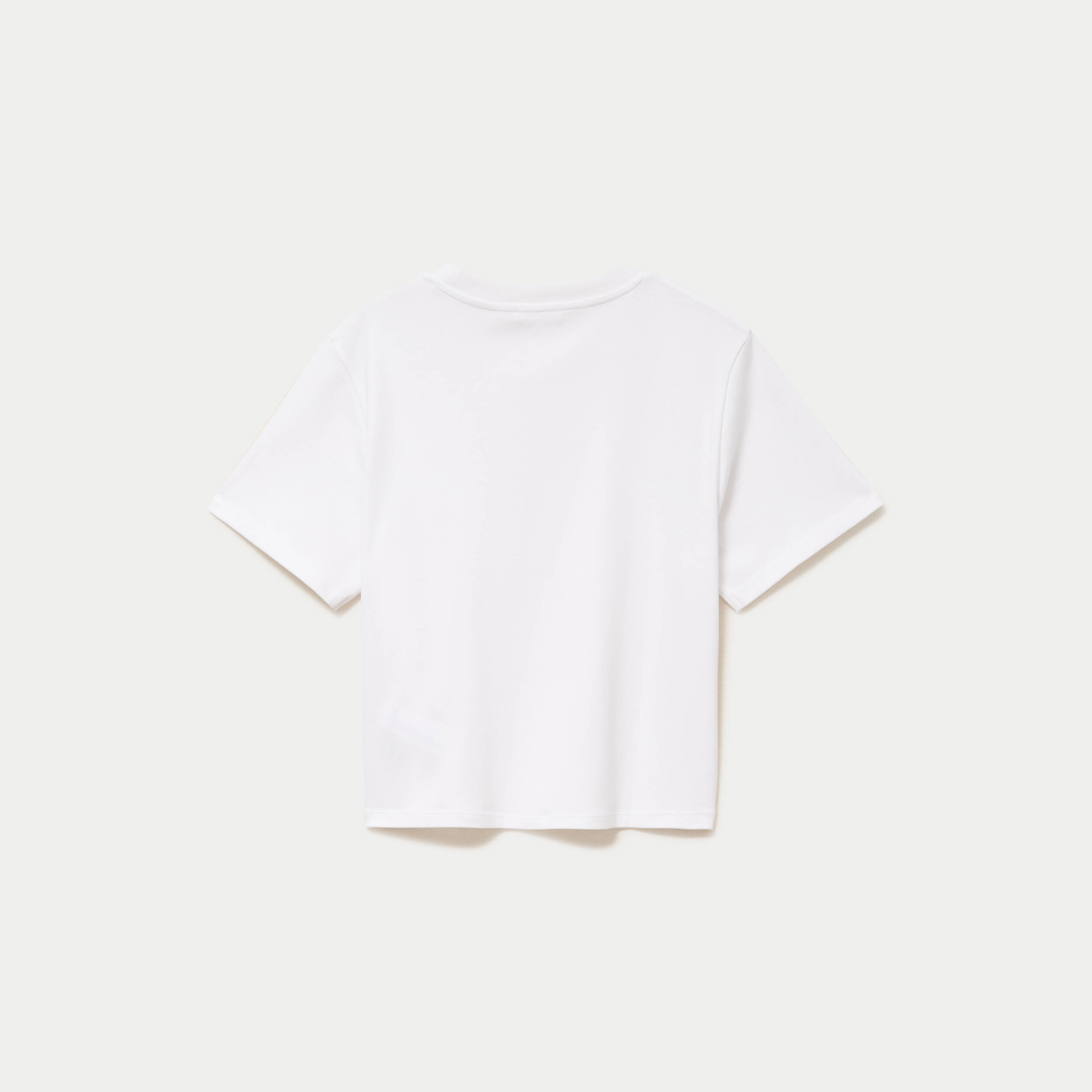 T-shirt col rond manches courtes blanc