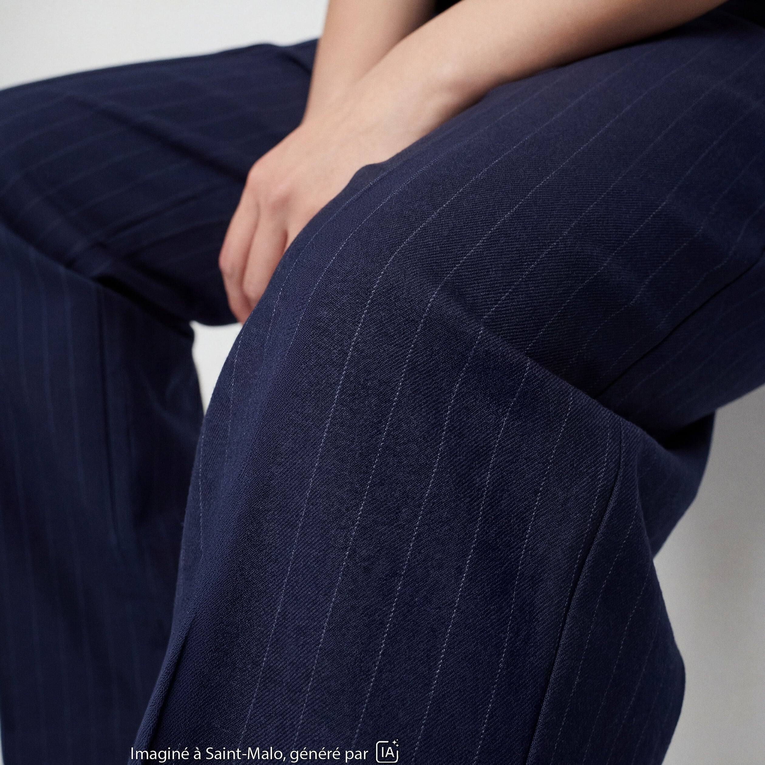 Pantalon bootcut taille standard bleu marine