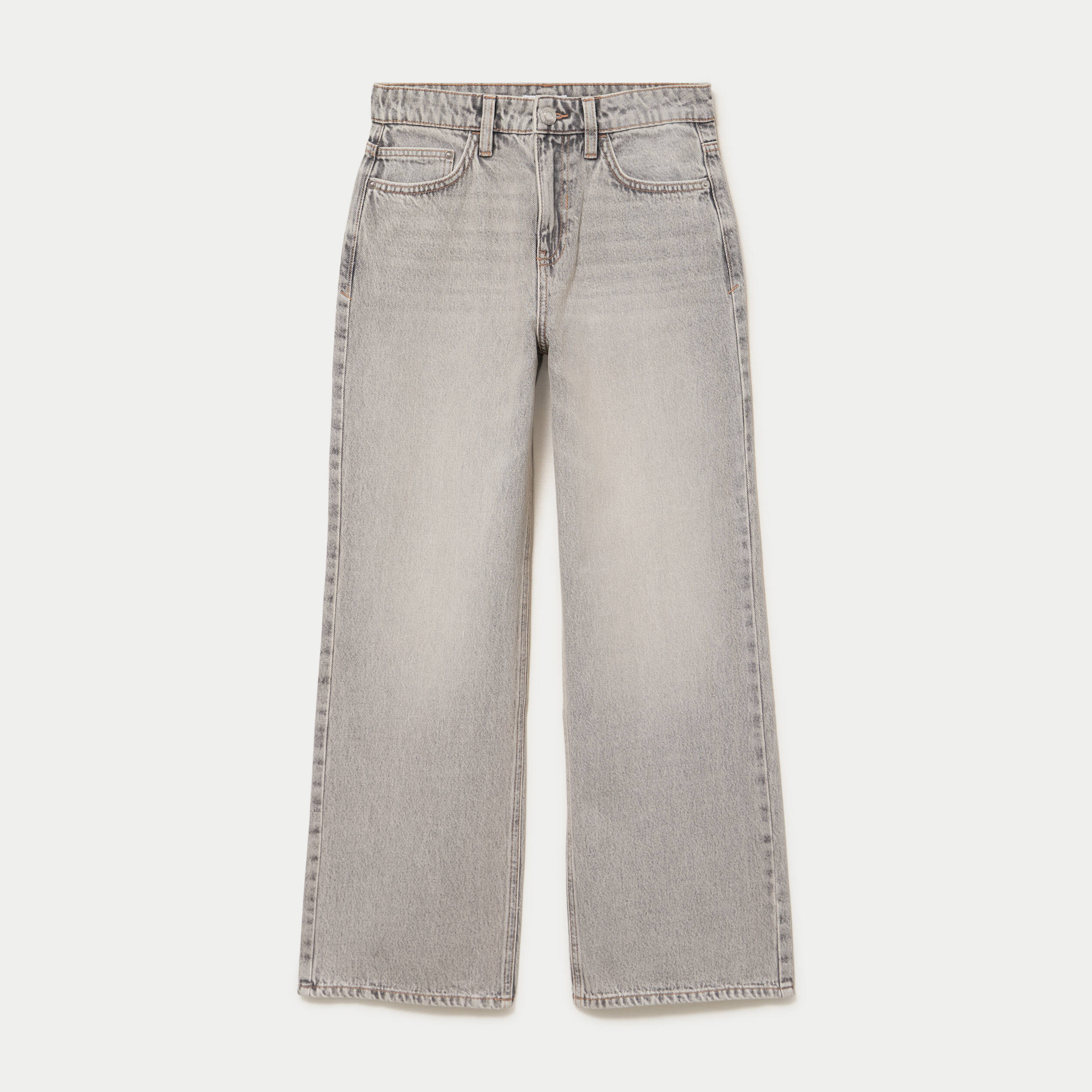 Jean Lenny wide leg standard denim gris