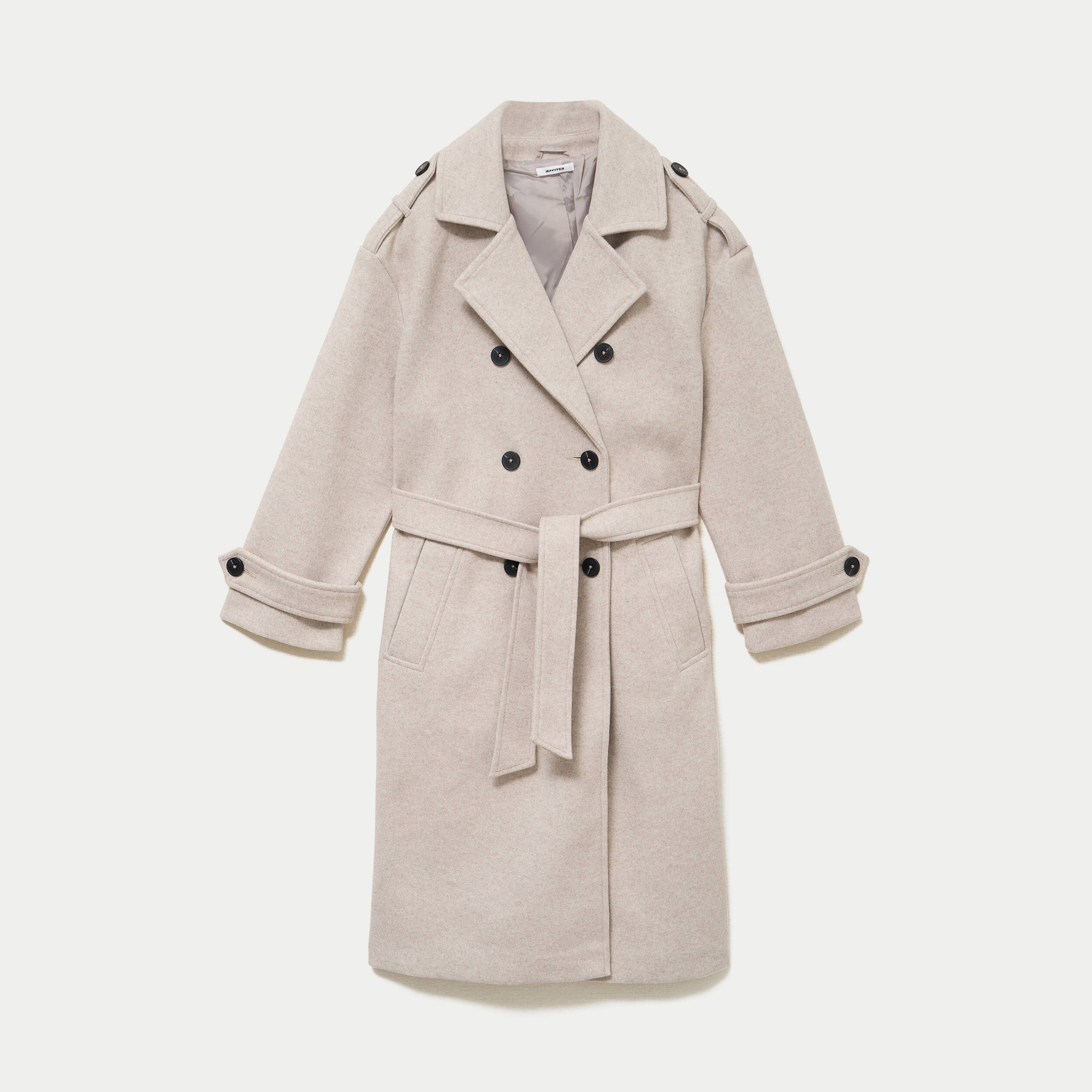 Manteau manches longues taupe
