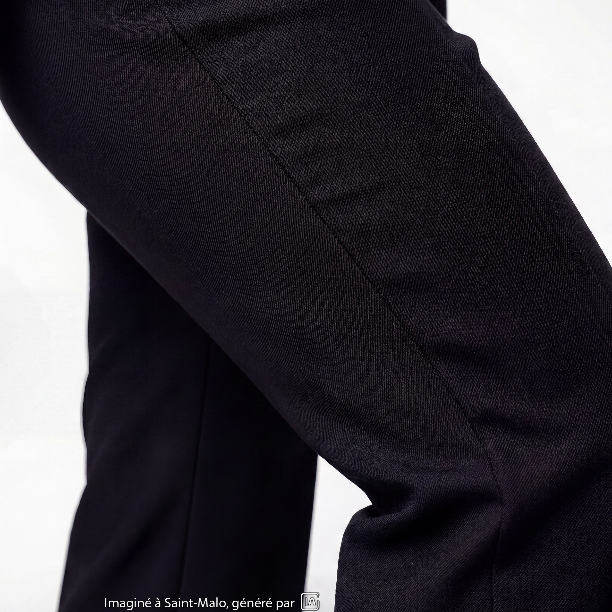 Pantalon bootcut taille basse noir