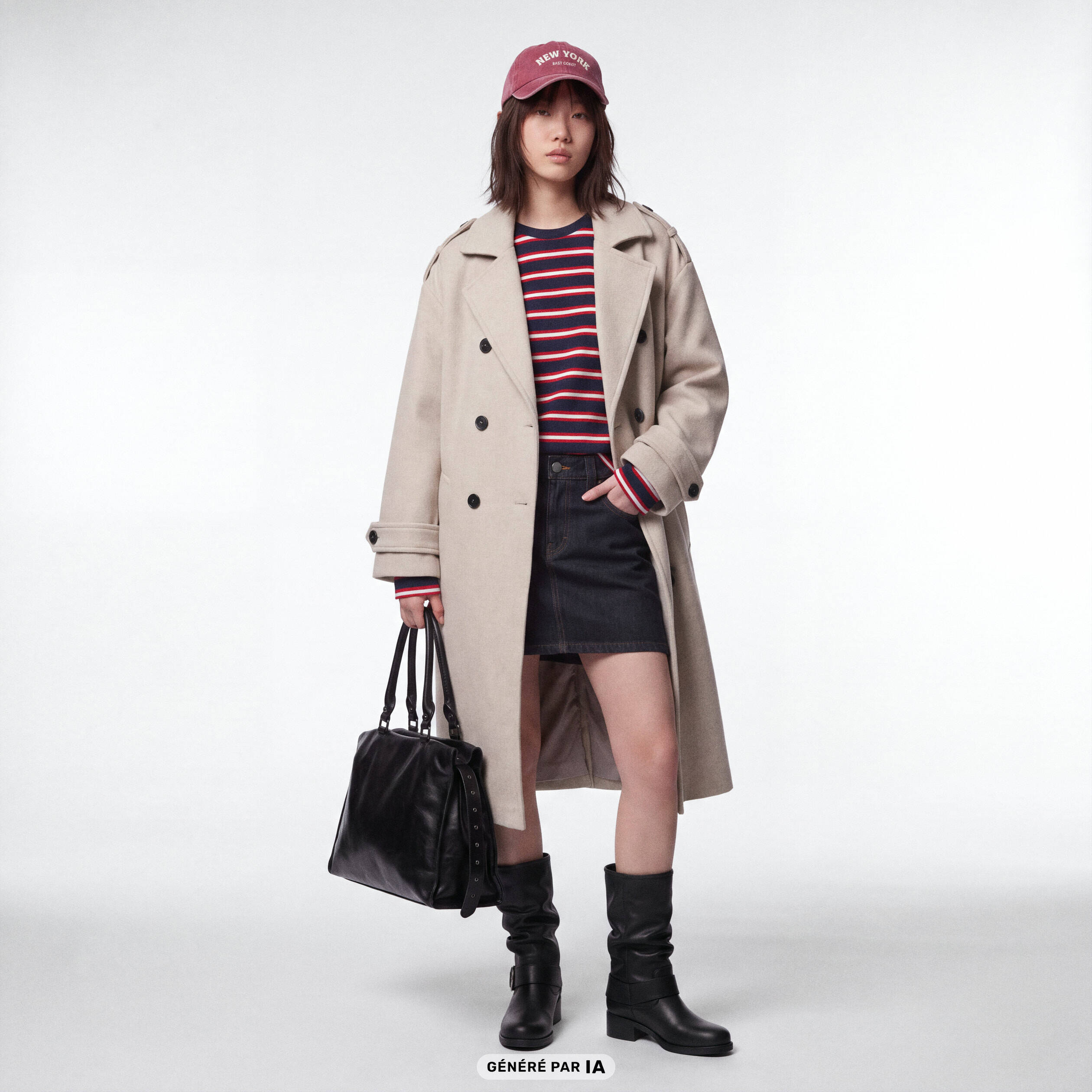 Manteau manches longues taupe