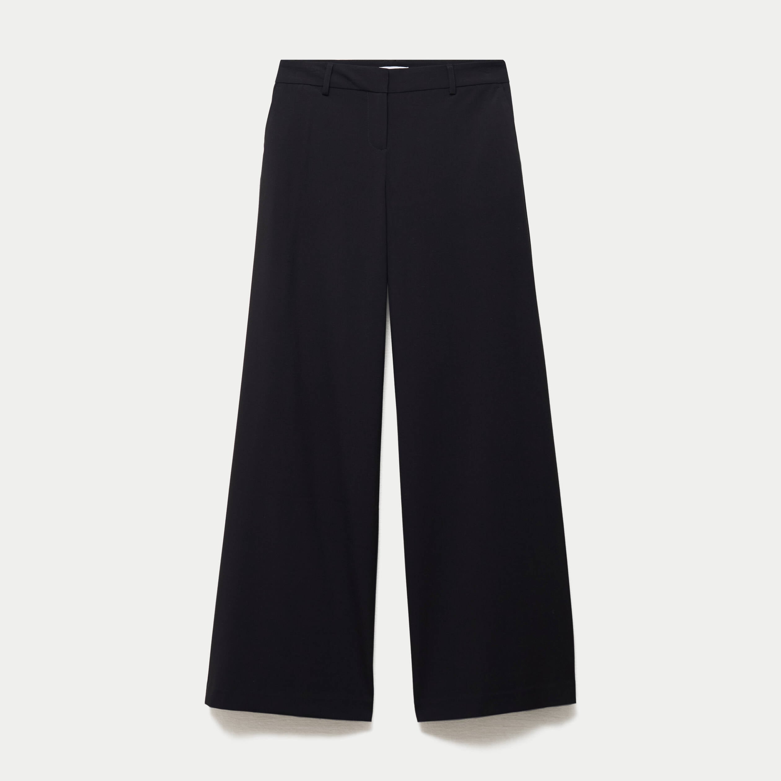 Pantalon coupe large taille basse noir