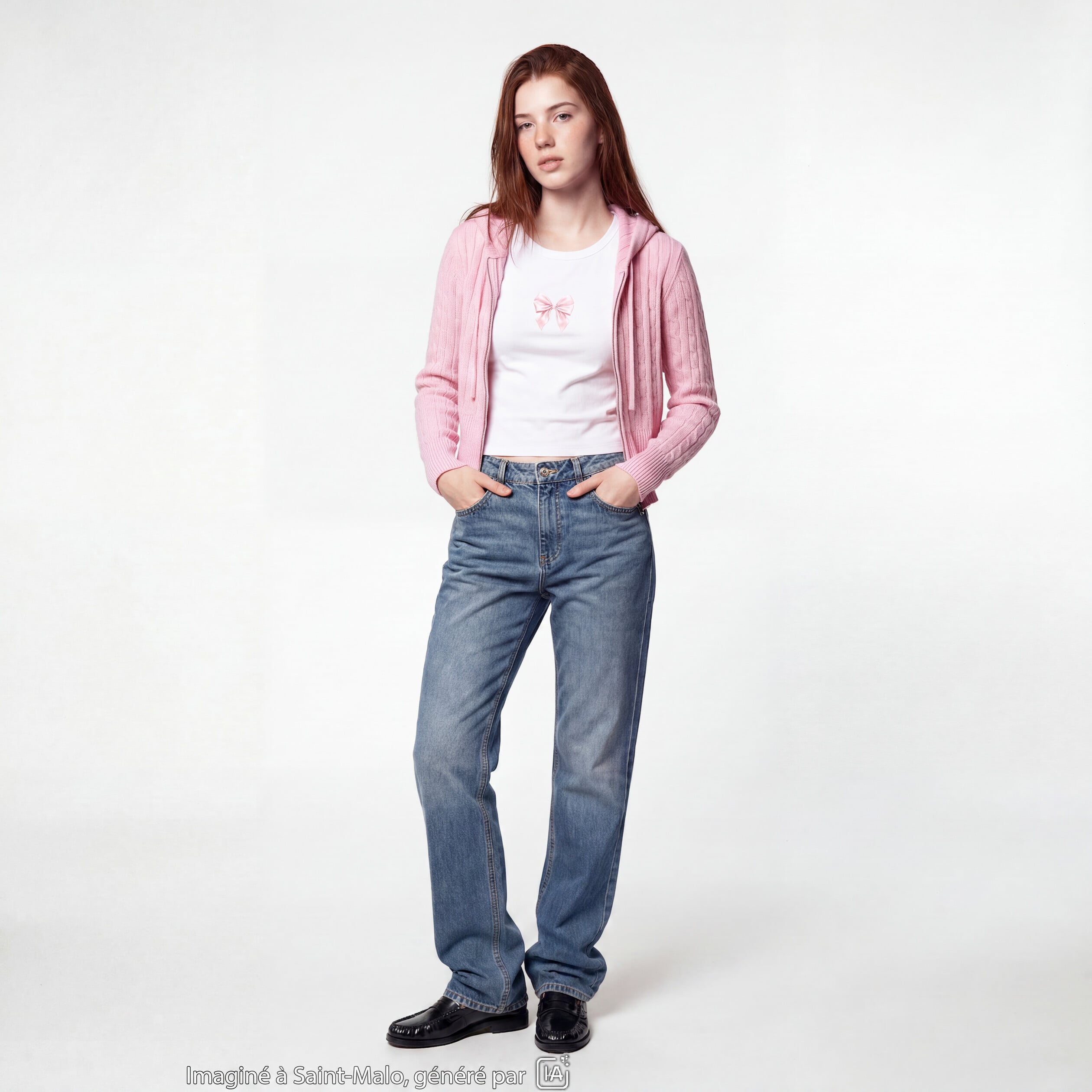 Jean Sam regular taille standard denim double stone