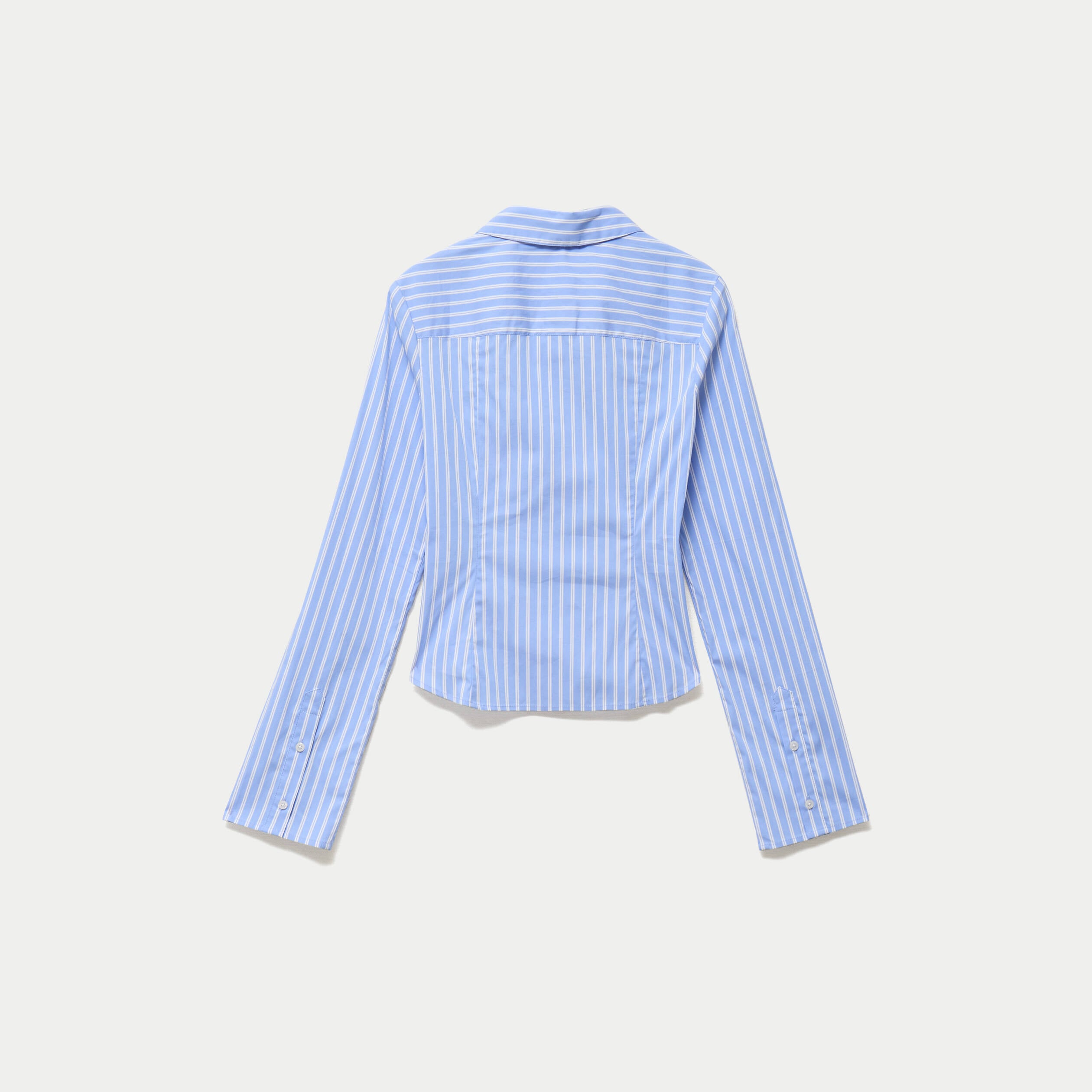 Chemise ajust&eacute;e manches longues bleu ciel