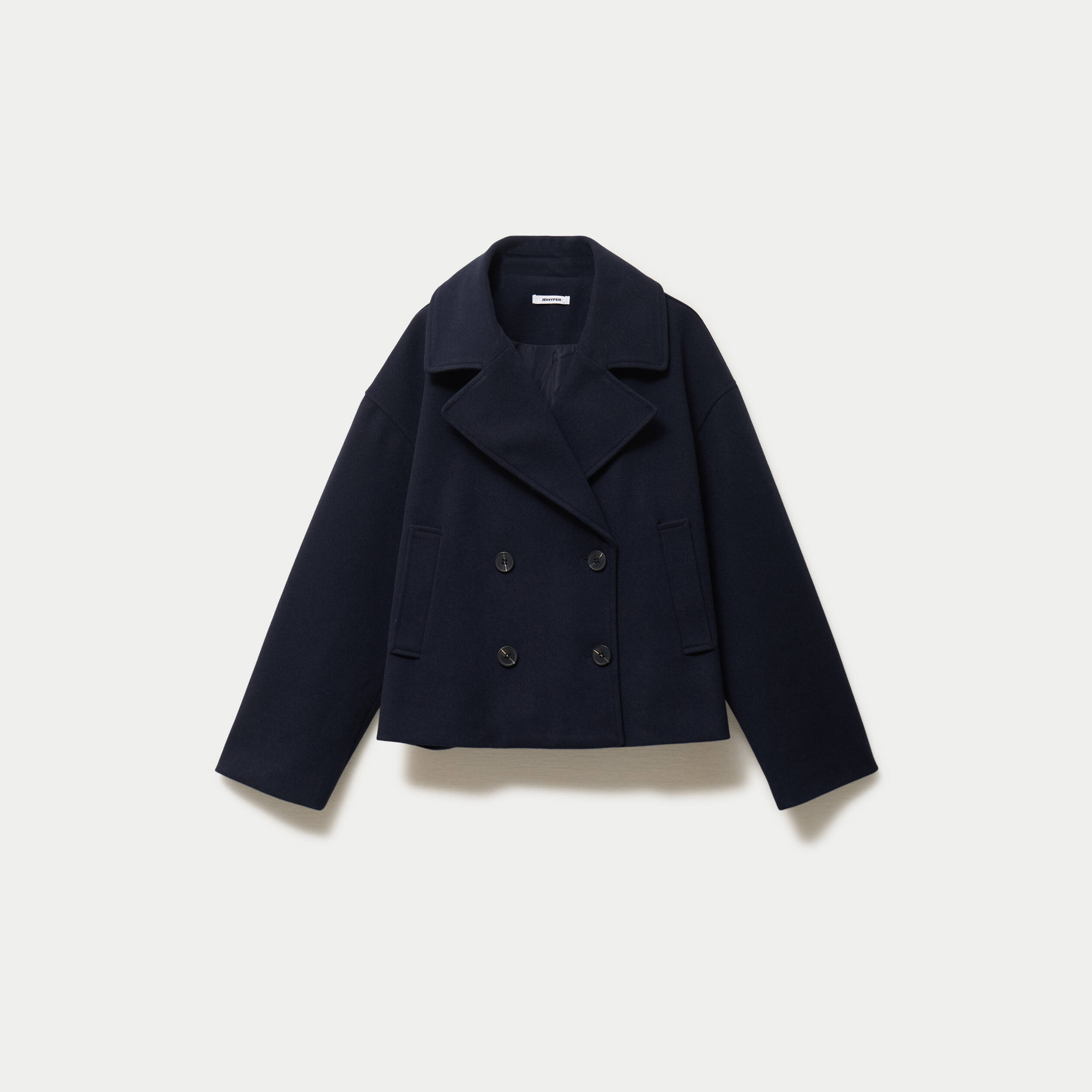 Caban droit bleu marine