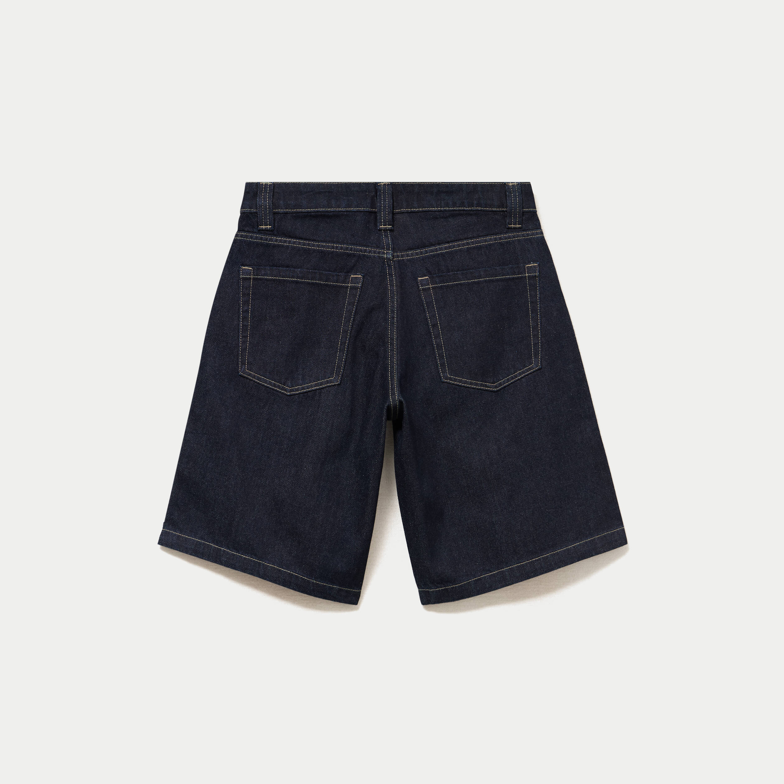 Bermuda large en jean 5 poches denim brut