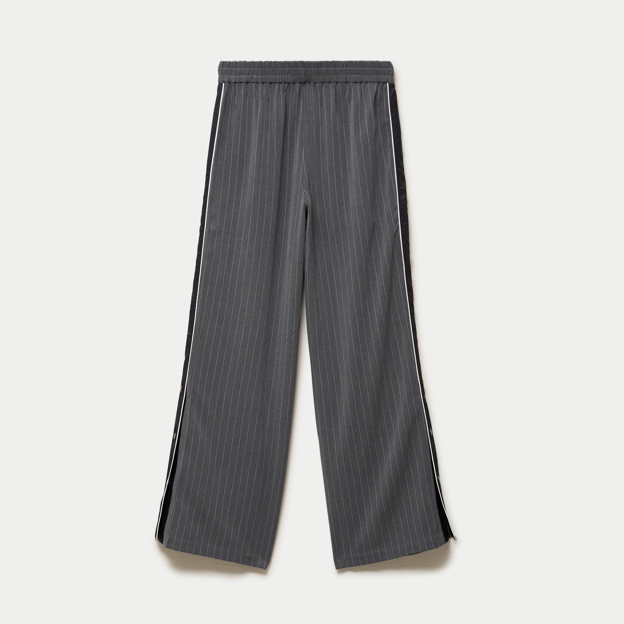 Pantalon bootcut fendu taille standard gris fonc&eacute;