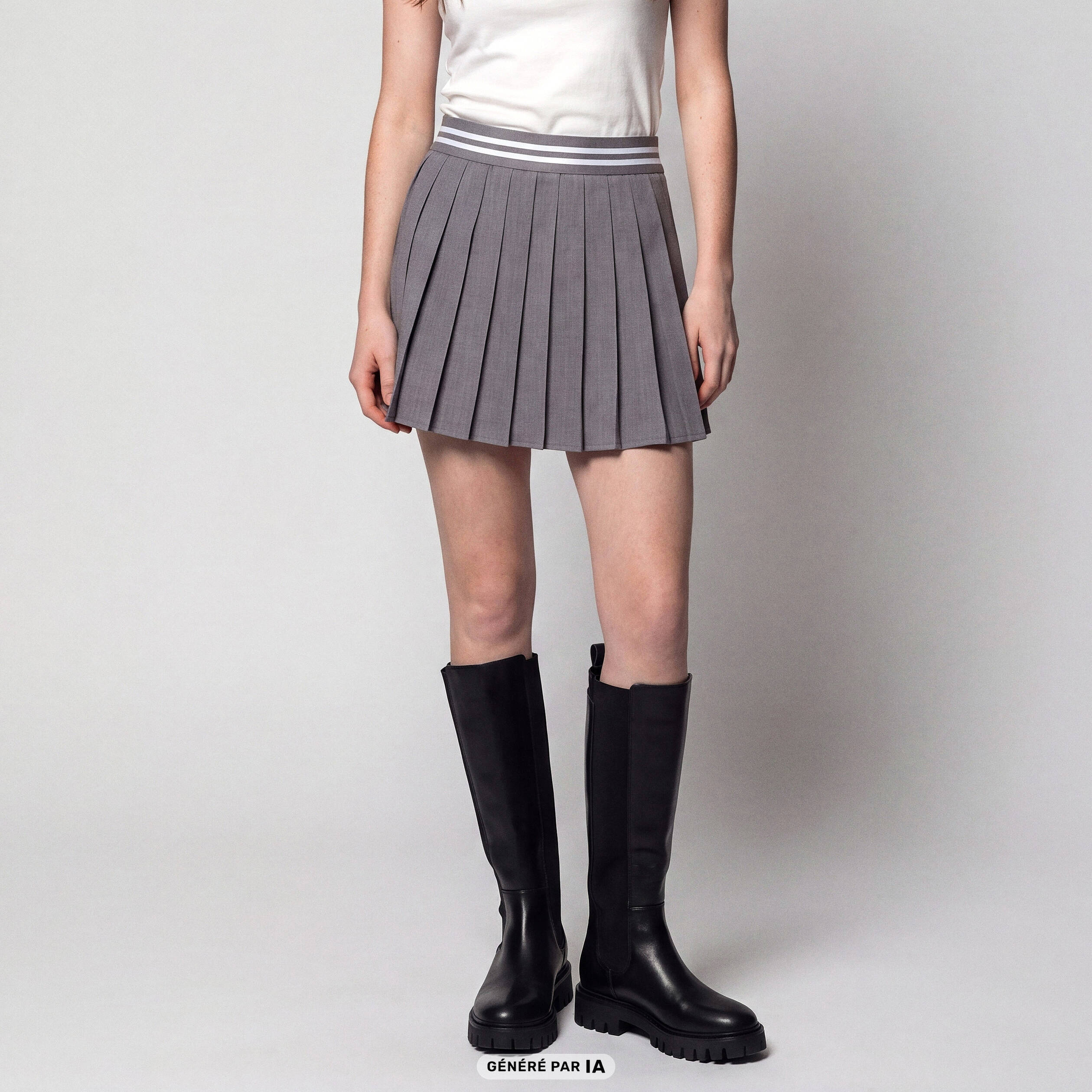 Jupe gris fonc&eacute;