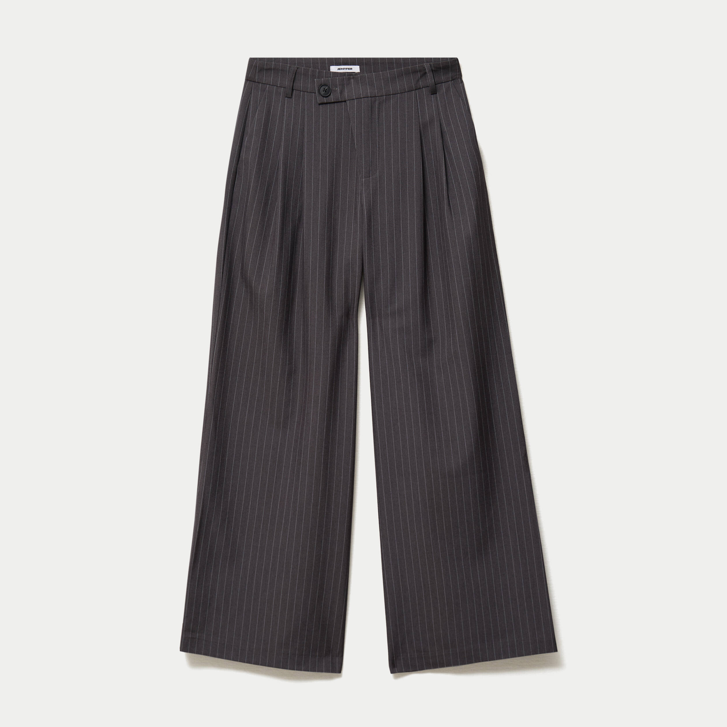 Pantalon coupe large taille standard gris anthracite