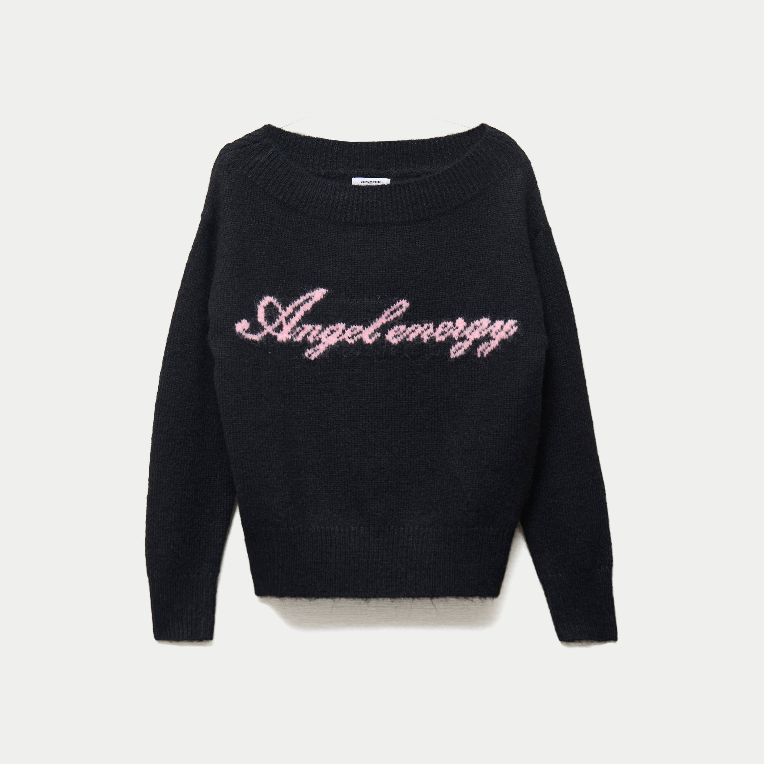 Pull col rond manches longues gris