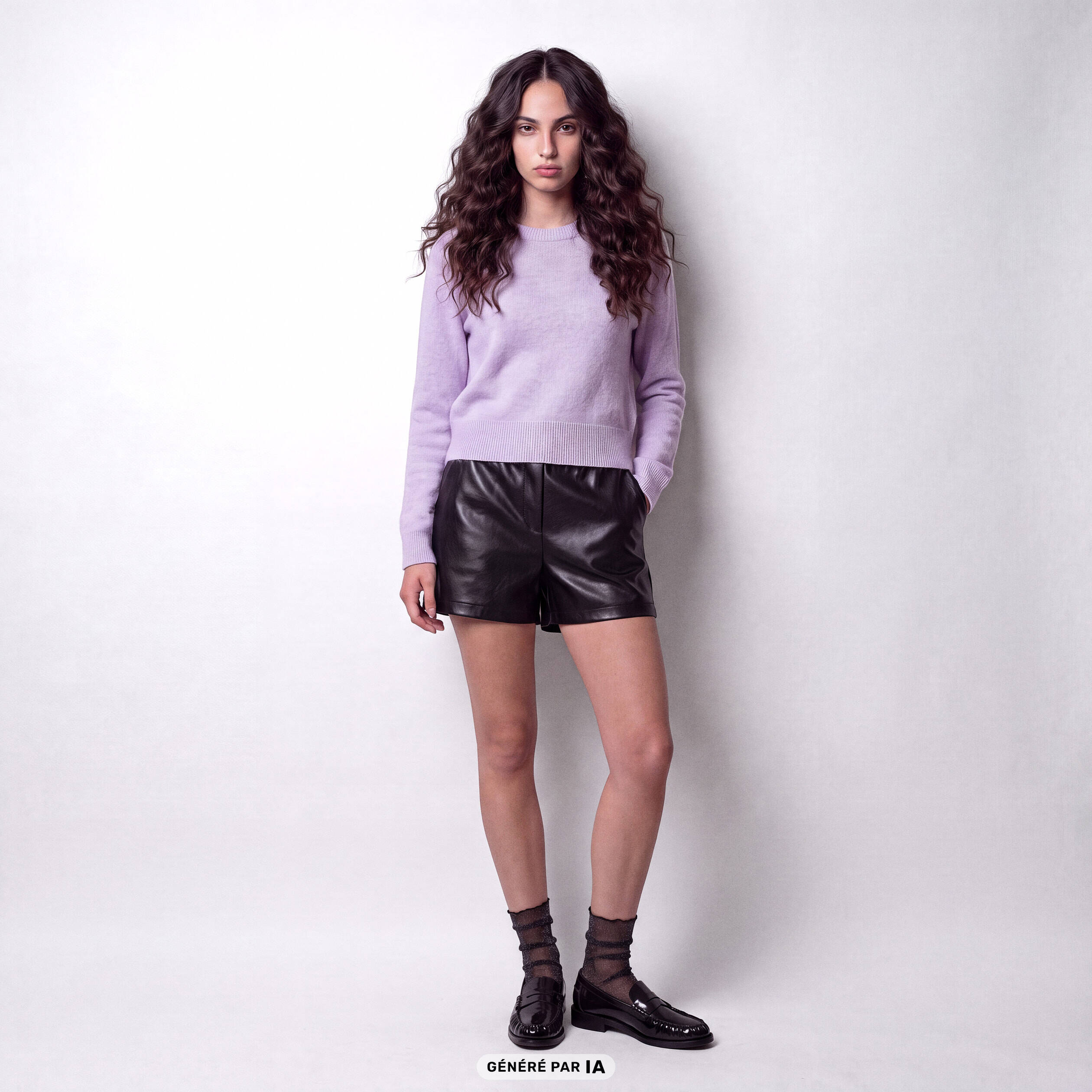Pull col rond manches longues parme